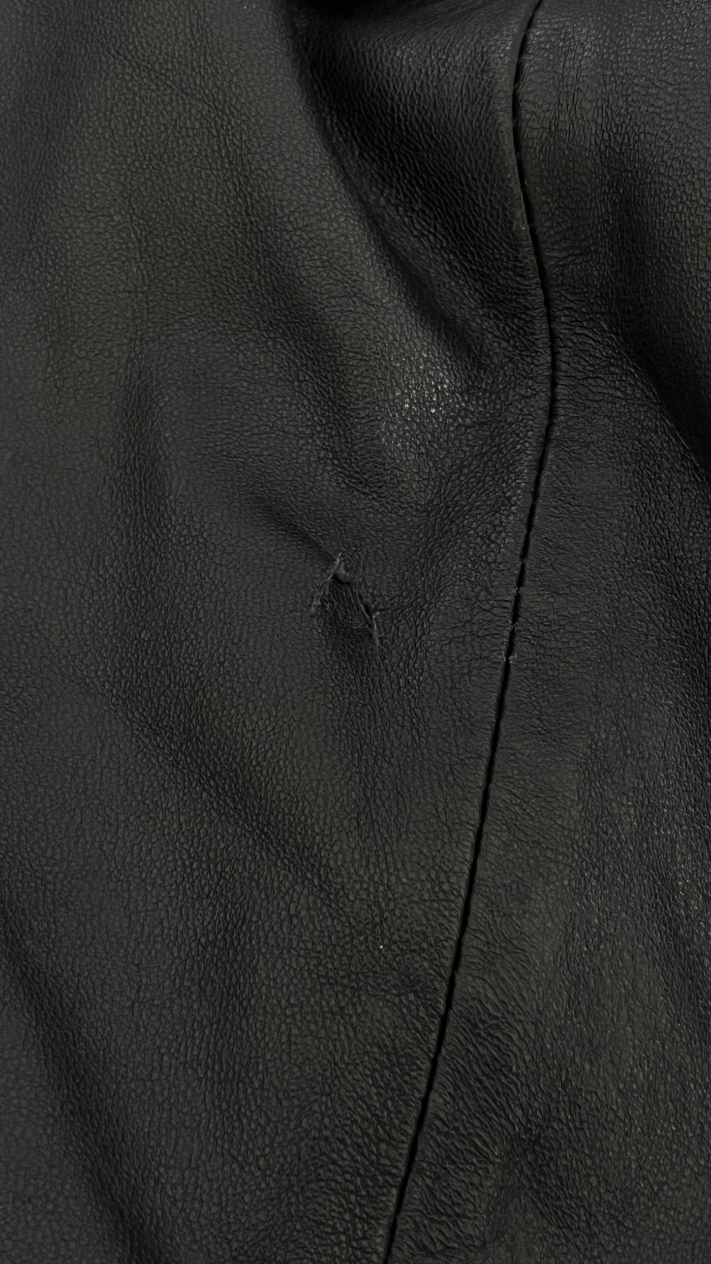 Midi Buttoned Leather Coat