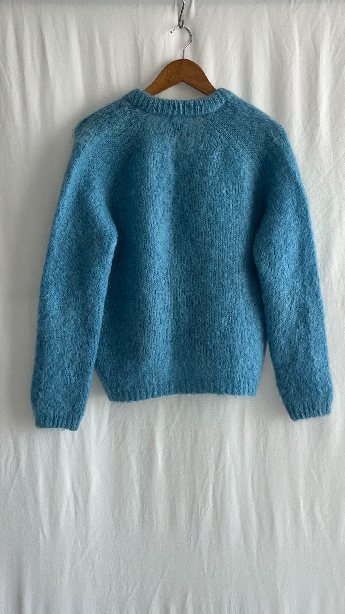 Light Blue Puff Sweater