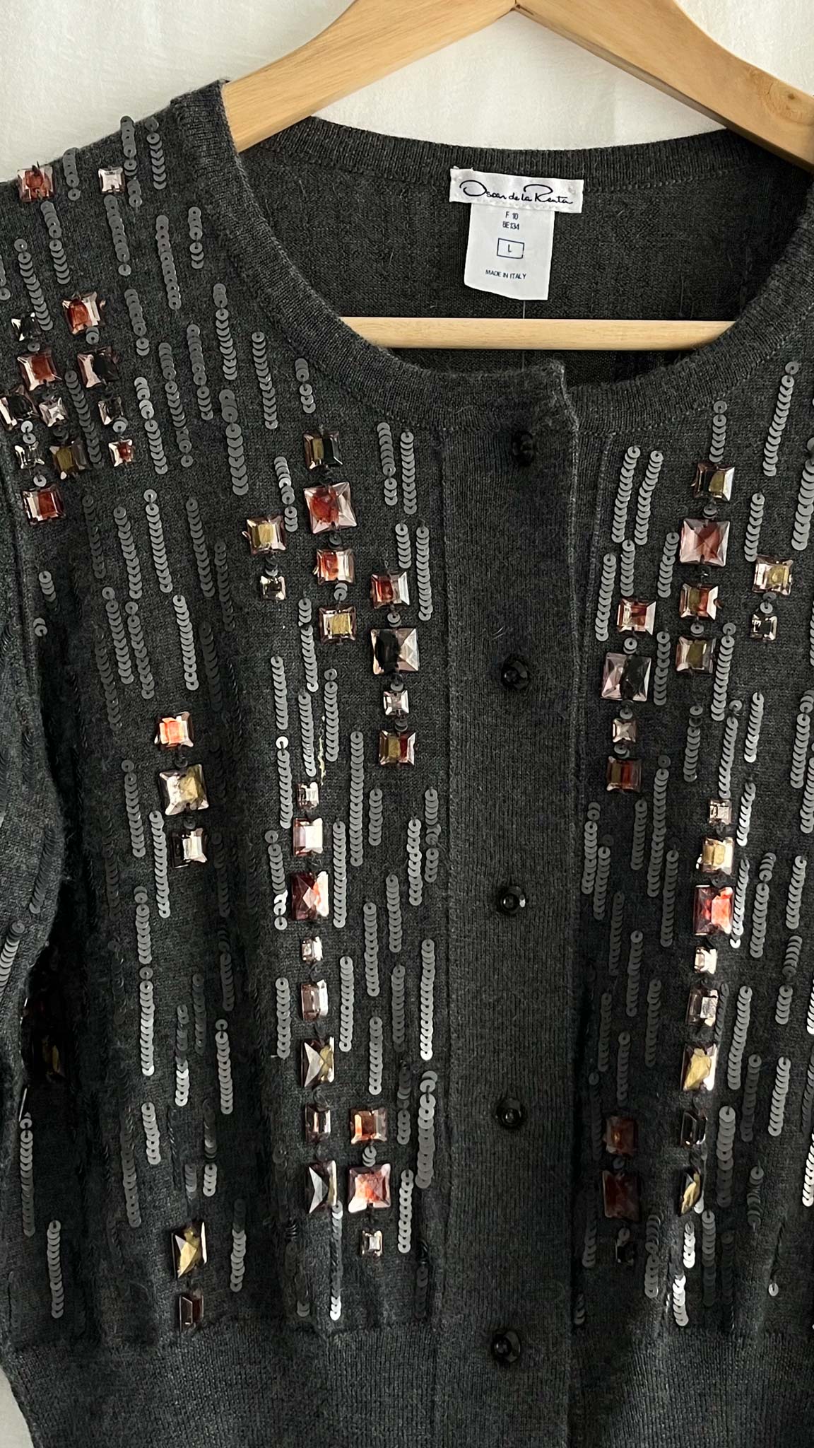 Cropped Embroidered Cardigan by Oscar de la Renta
