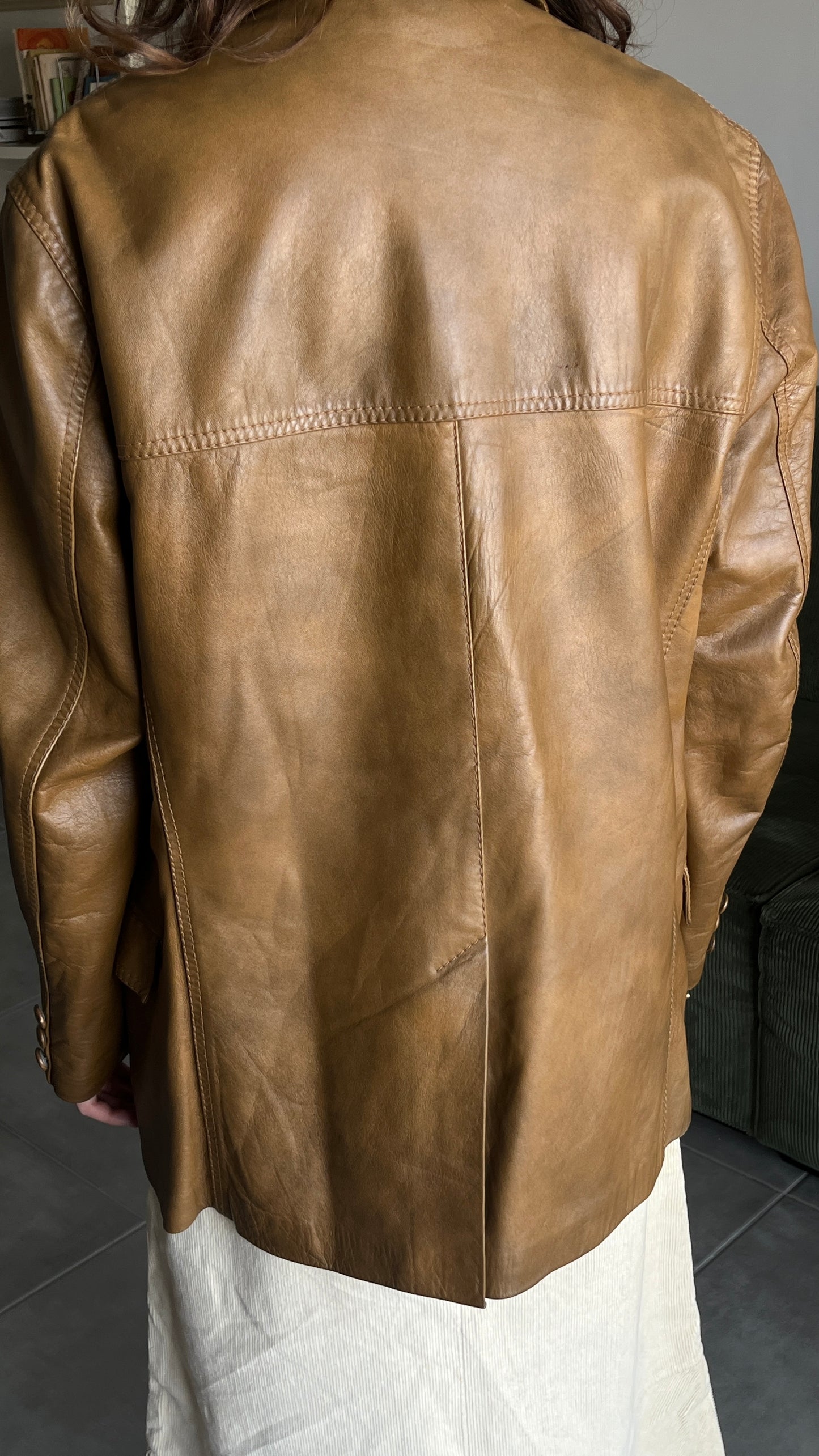 Brown Tailored Leather Coa