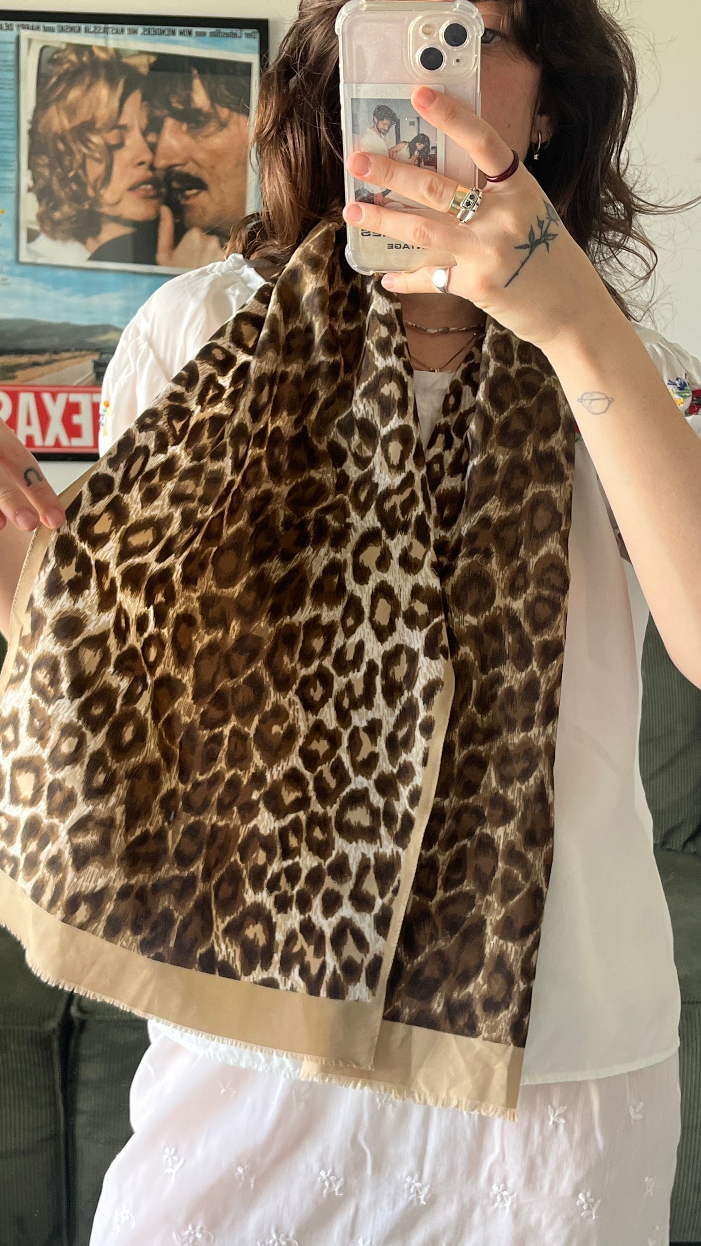 Leopard-Print Scarf