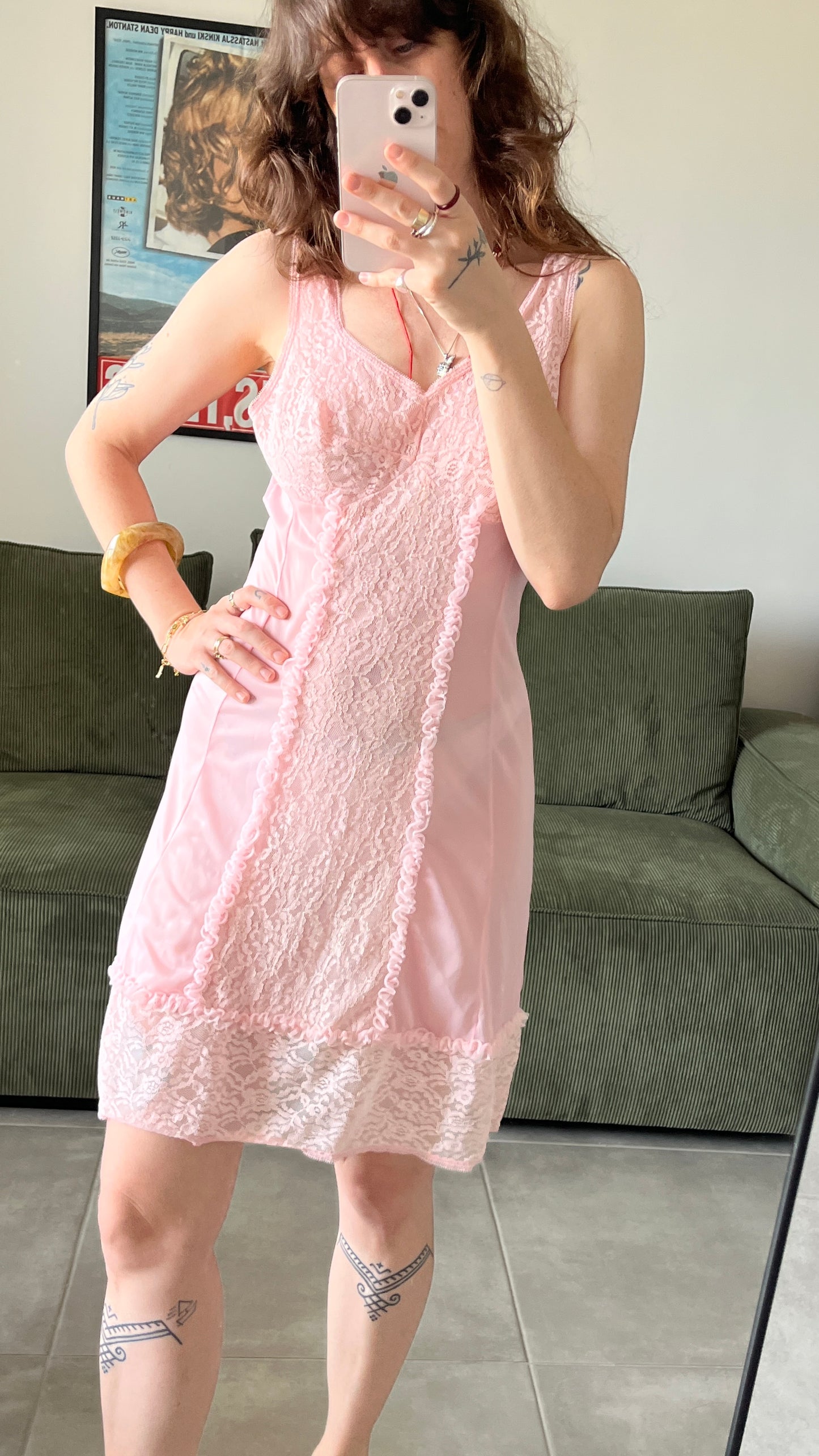 Sheer Pink Slip Dress