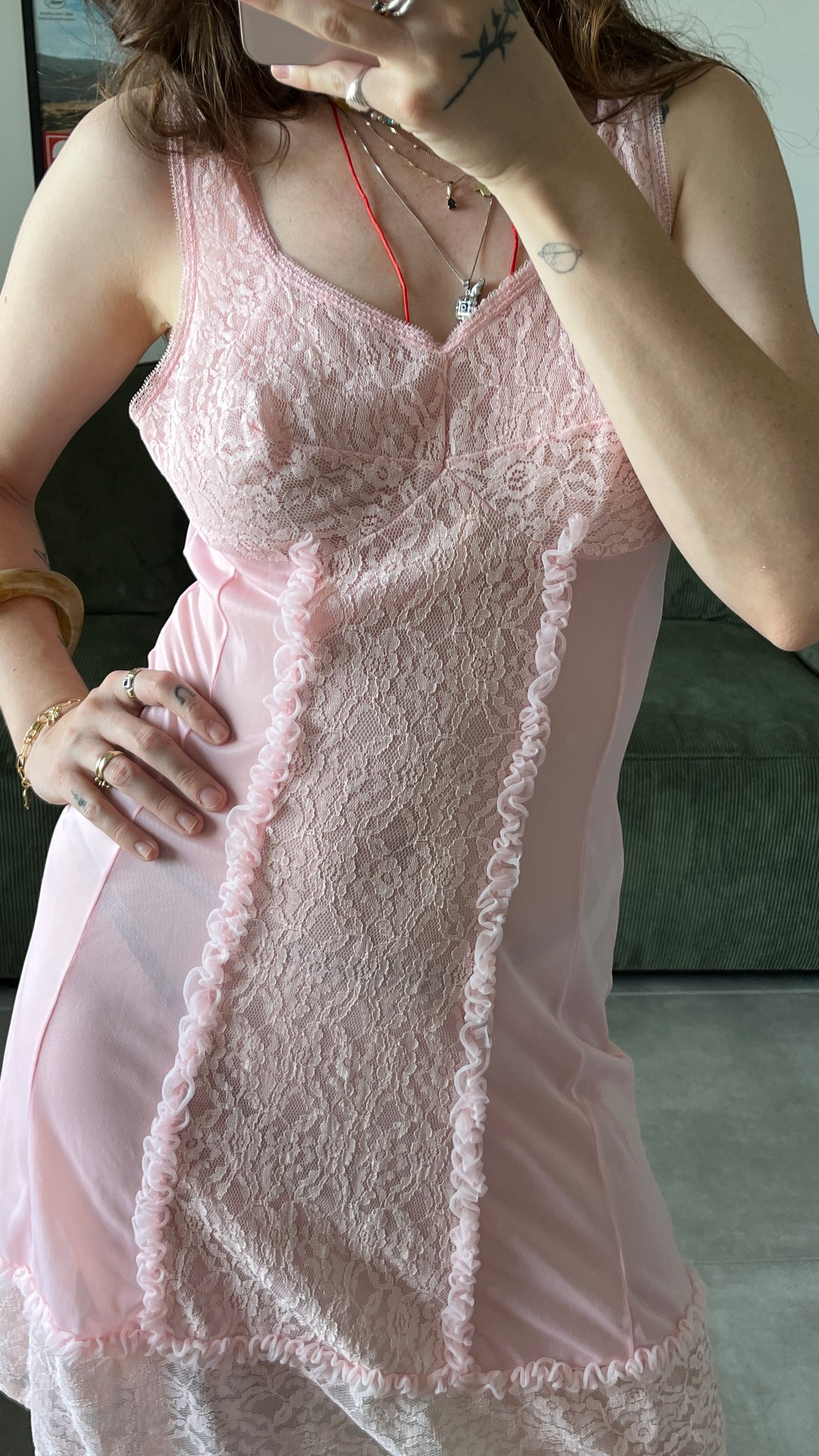 Sheer Pink Slip Dress