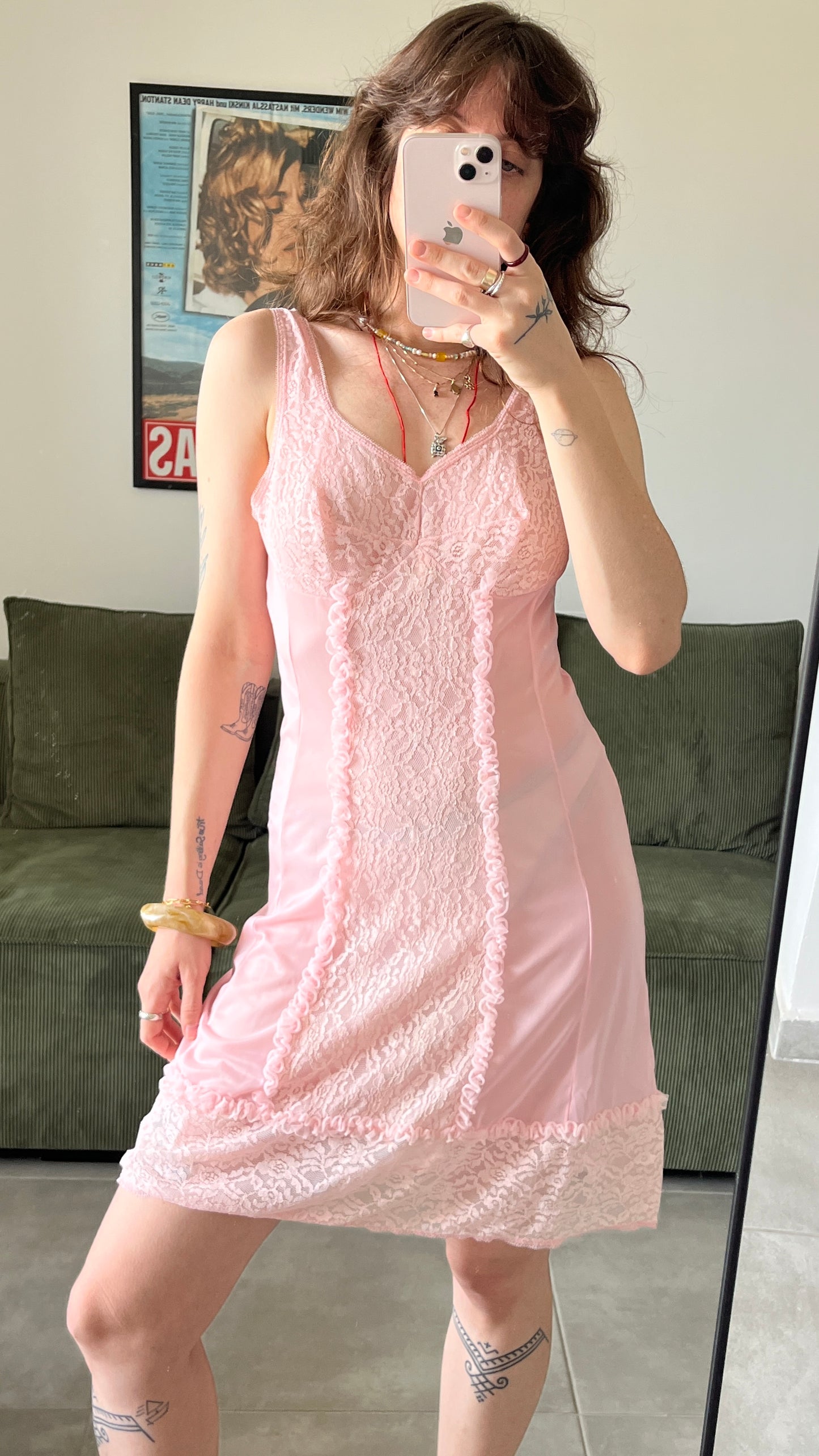 Sheer Pink Slip Dress