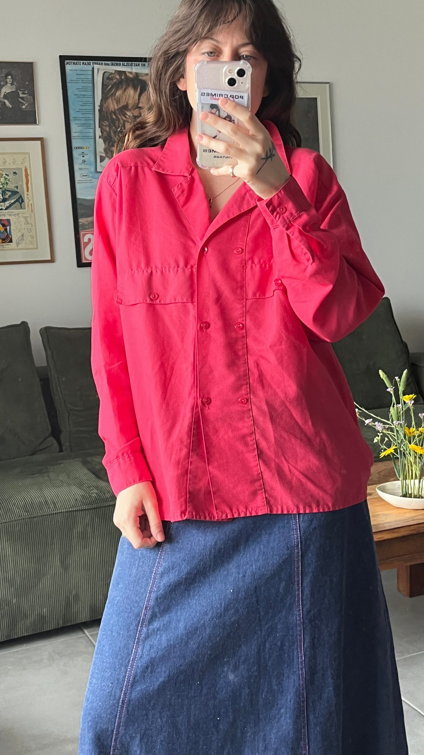 Pink Women's Button-Up Shirt