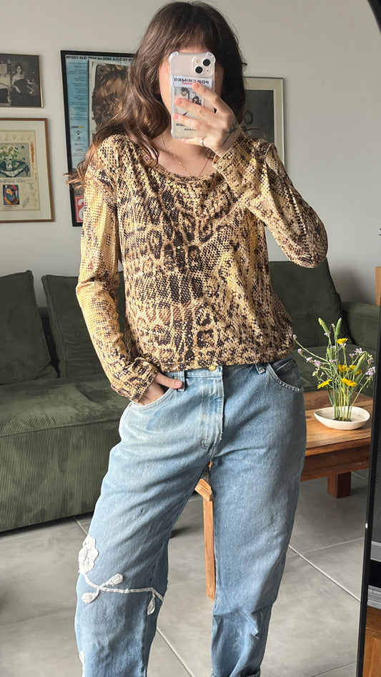 Snake Print Shirt Roberto Cavalli Y2K