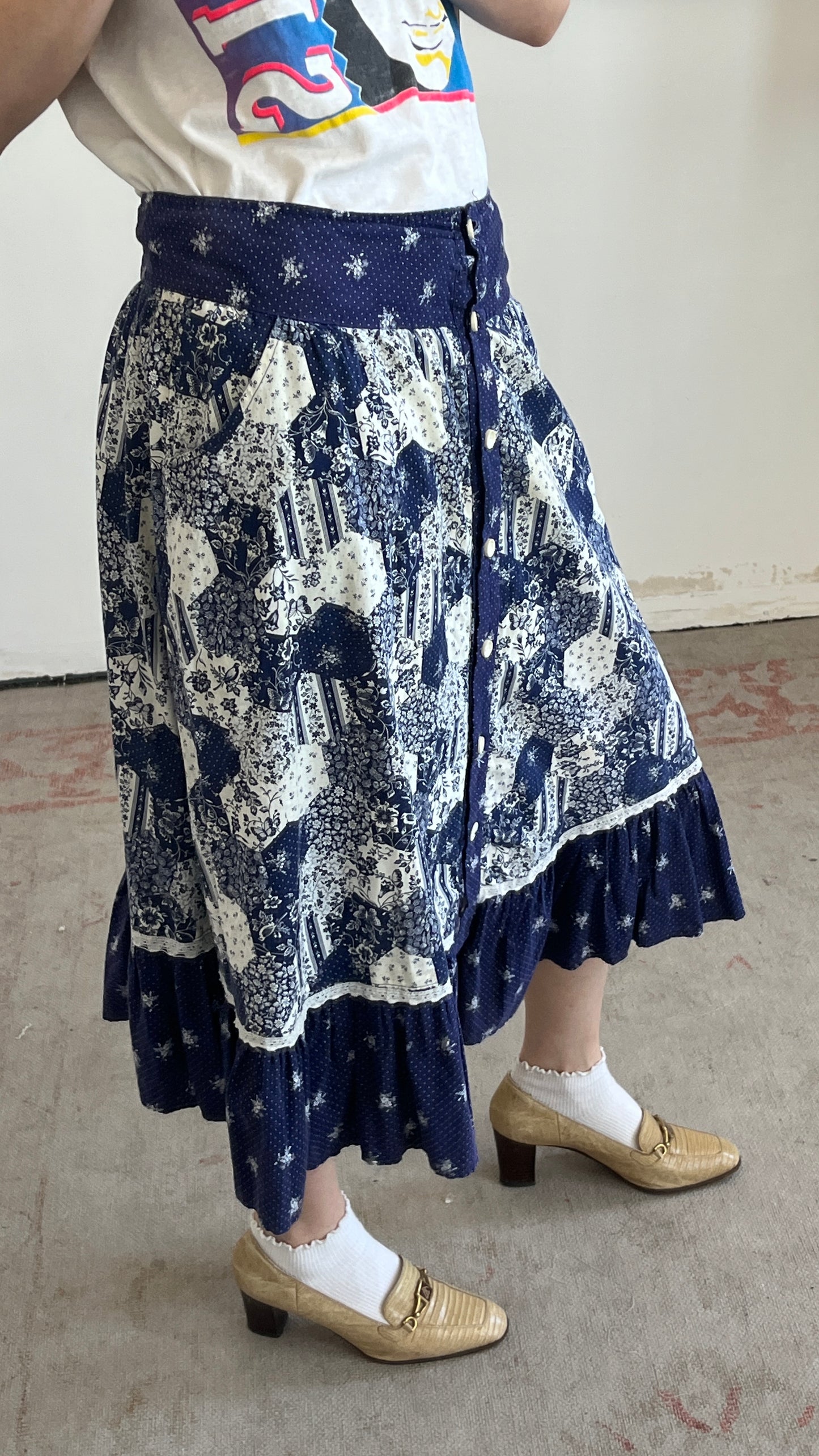 Floral Ruffle Skirt
