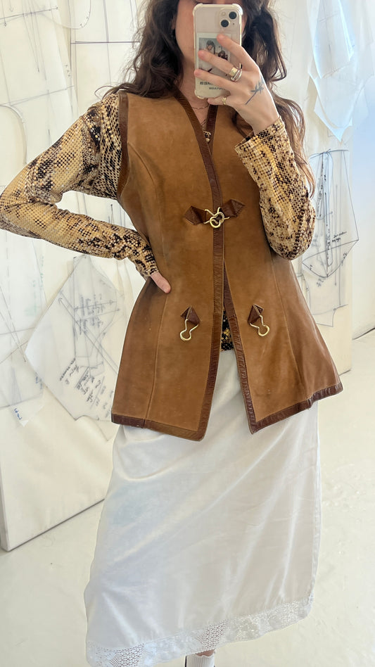 70s Suede Vest