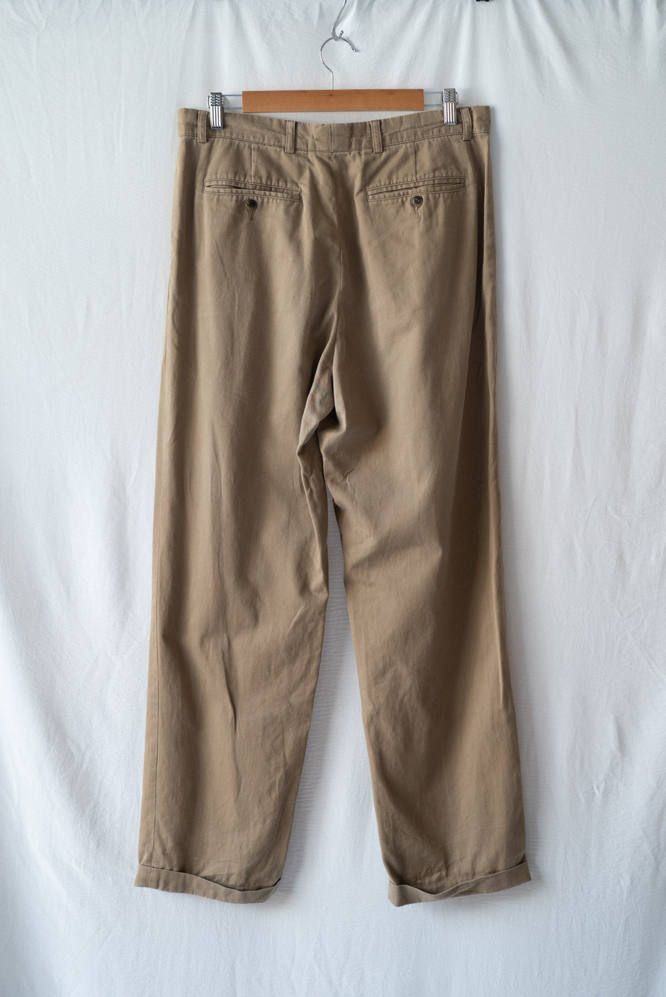 Tailored Pleated Brown Pants