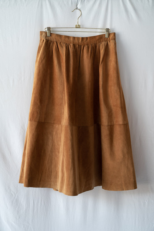 Suede Skirt Beged Or