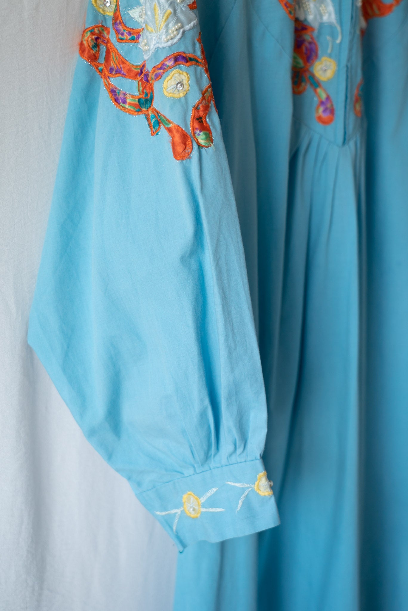 Chinese Nightdress with Beaded Embroidery