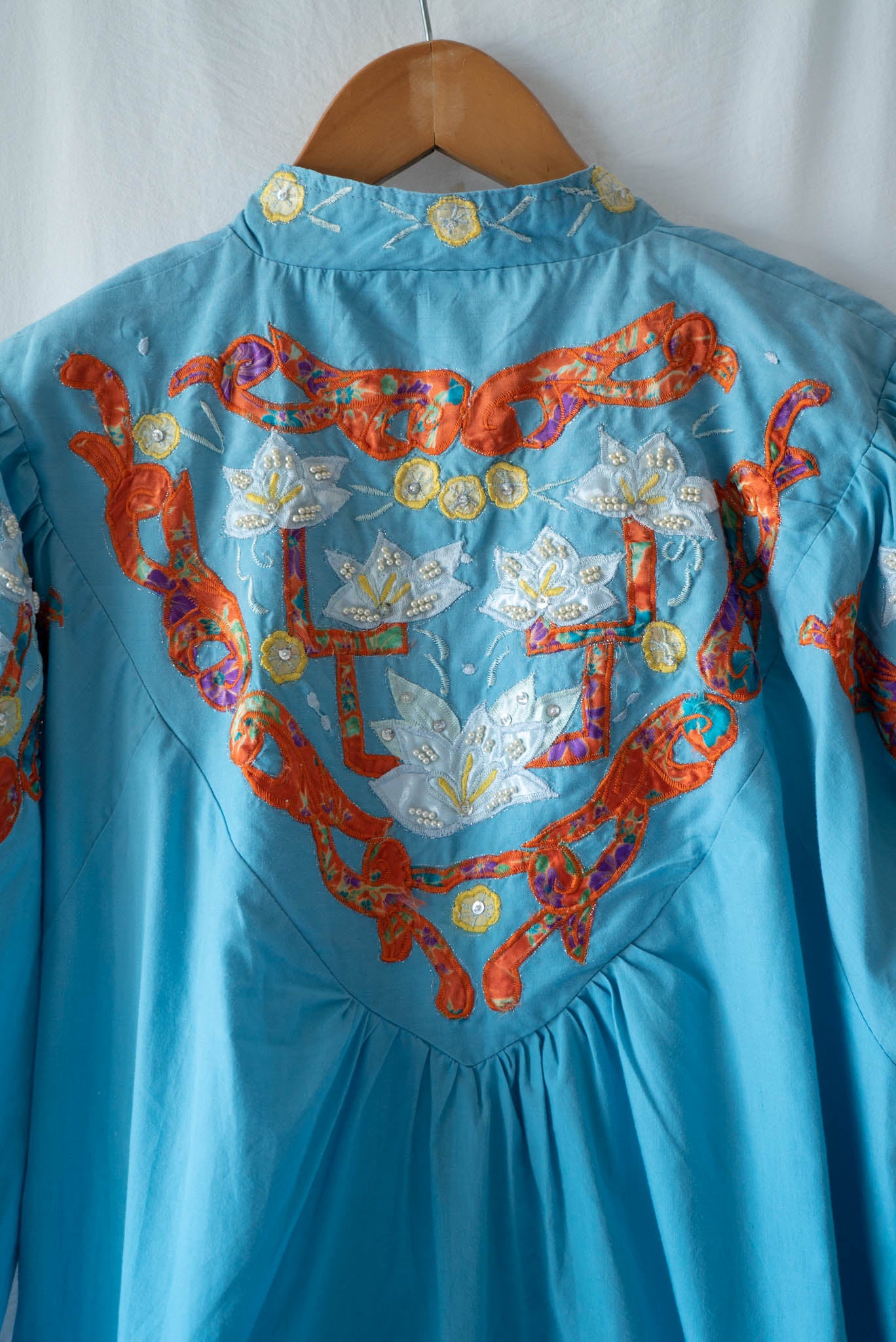 Chinese Nightdress with Beaded Embroidery