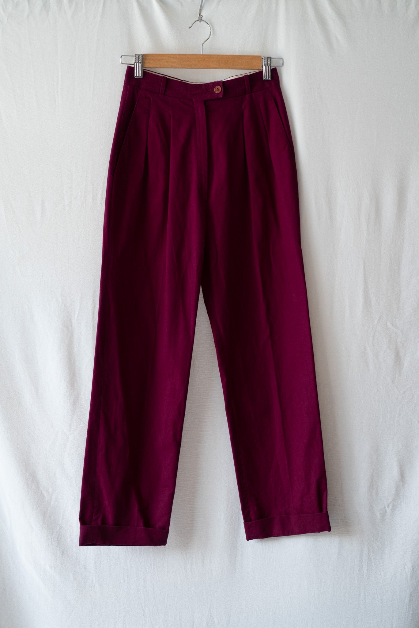 Burgundy Tailored Pants