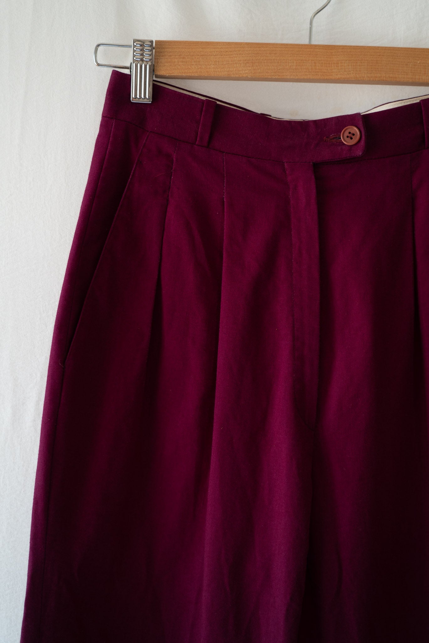 Burgundy Tailored Pants