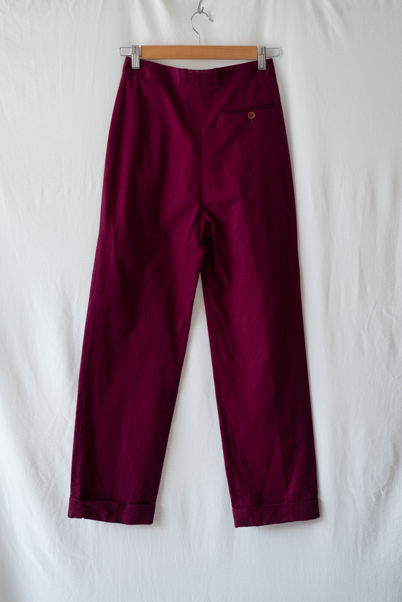 Burgundy Tailored Pants