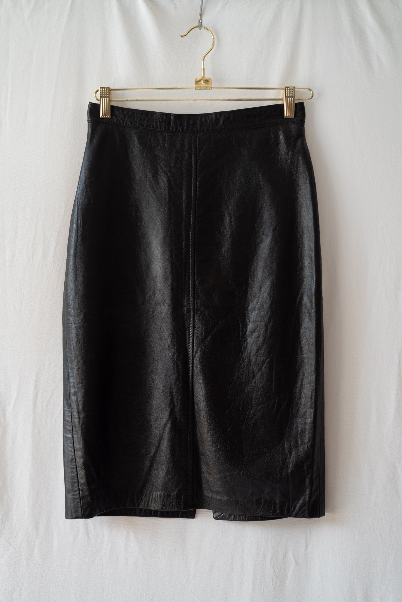 Black Leather Pencil Skirt