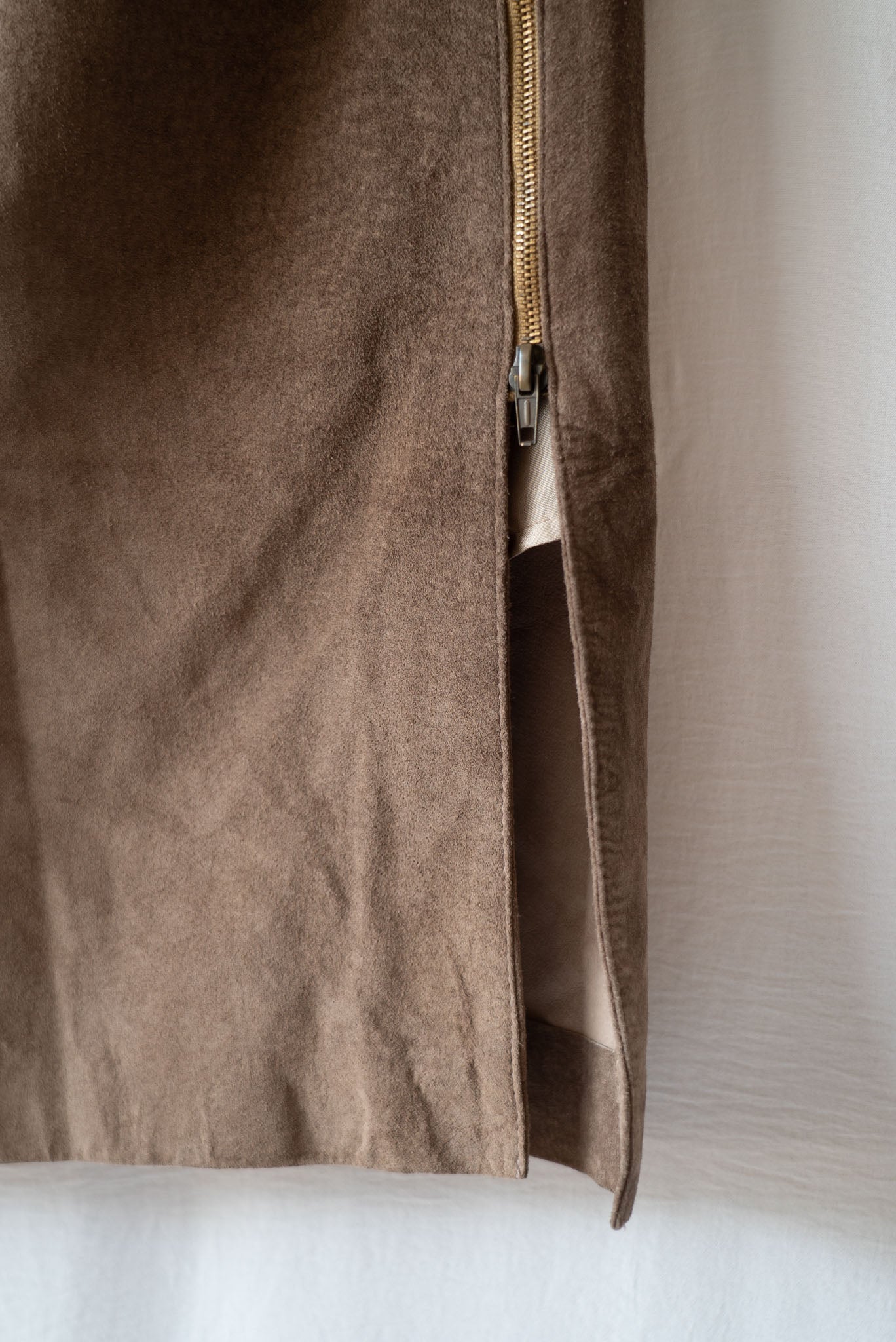 90s Brown Suede Maxi Skirt