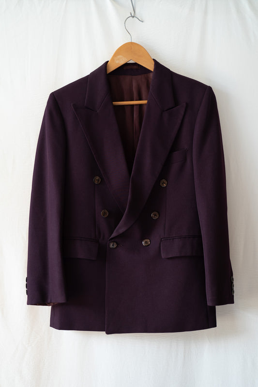 Purple Double-Breasted Jacket