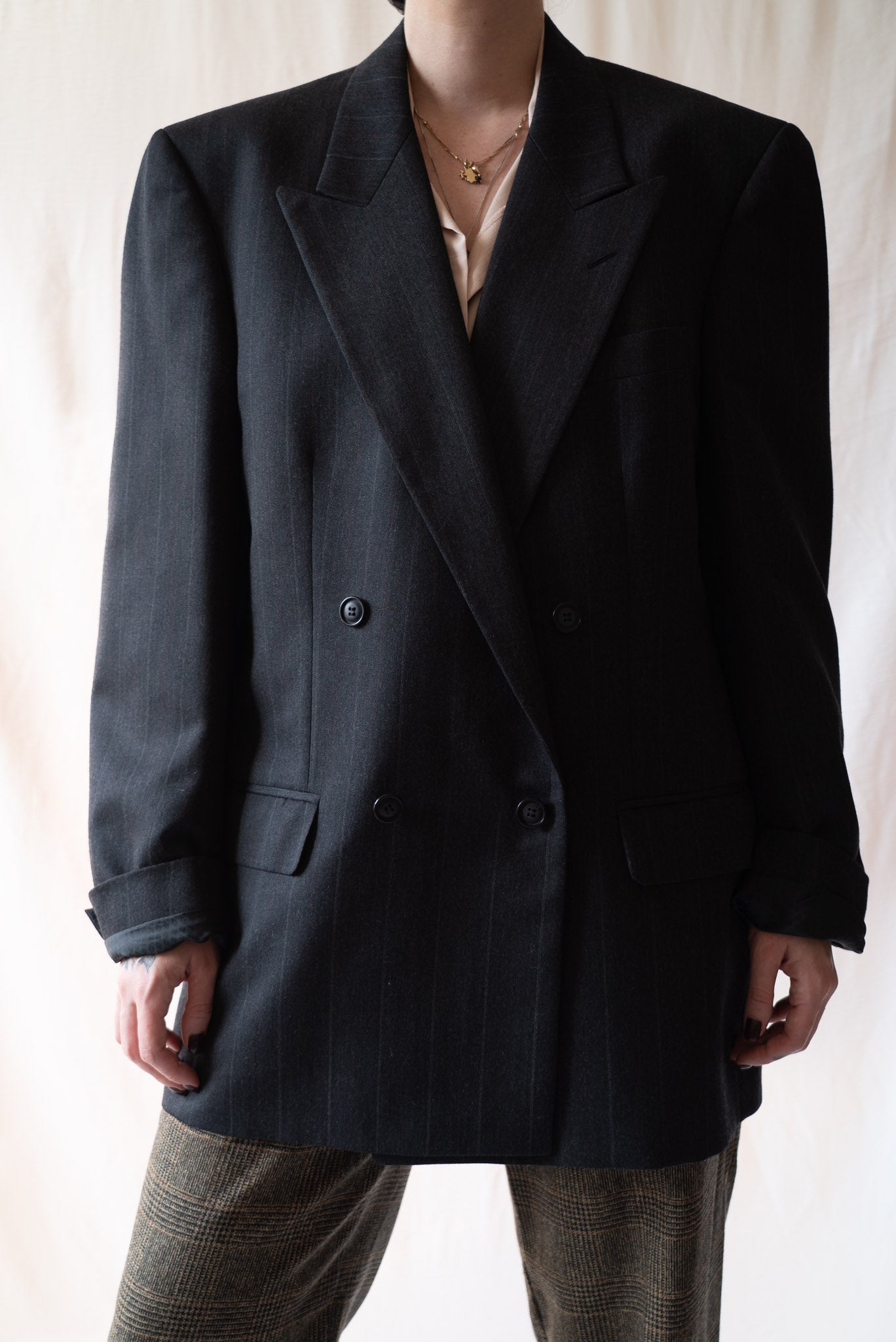 Bagir Pinstriped Double-Breasted Jacket