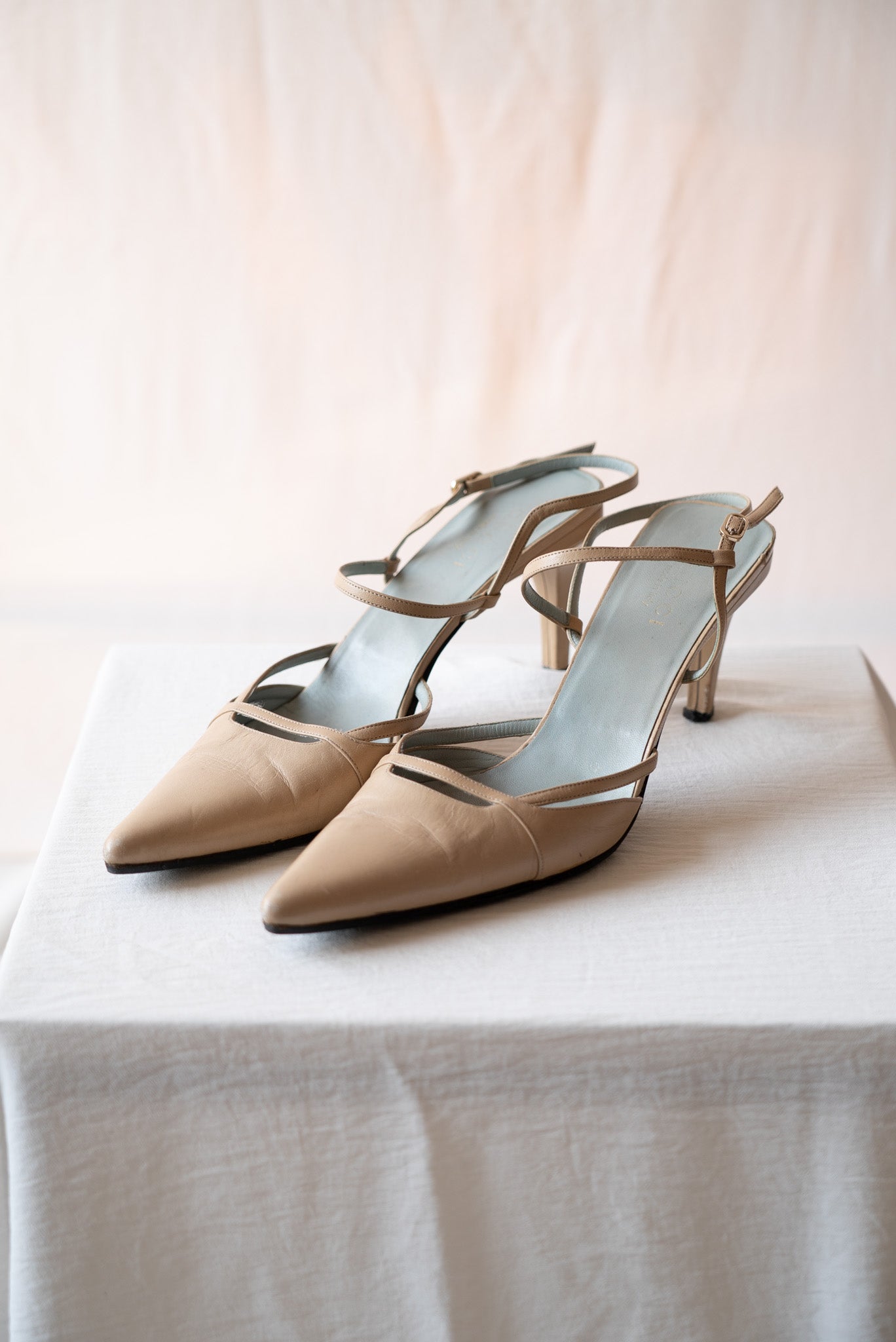 Gucci Slingback Tan Heels