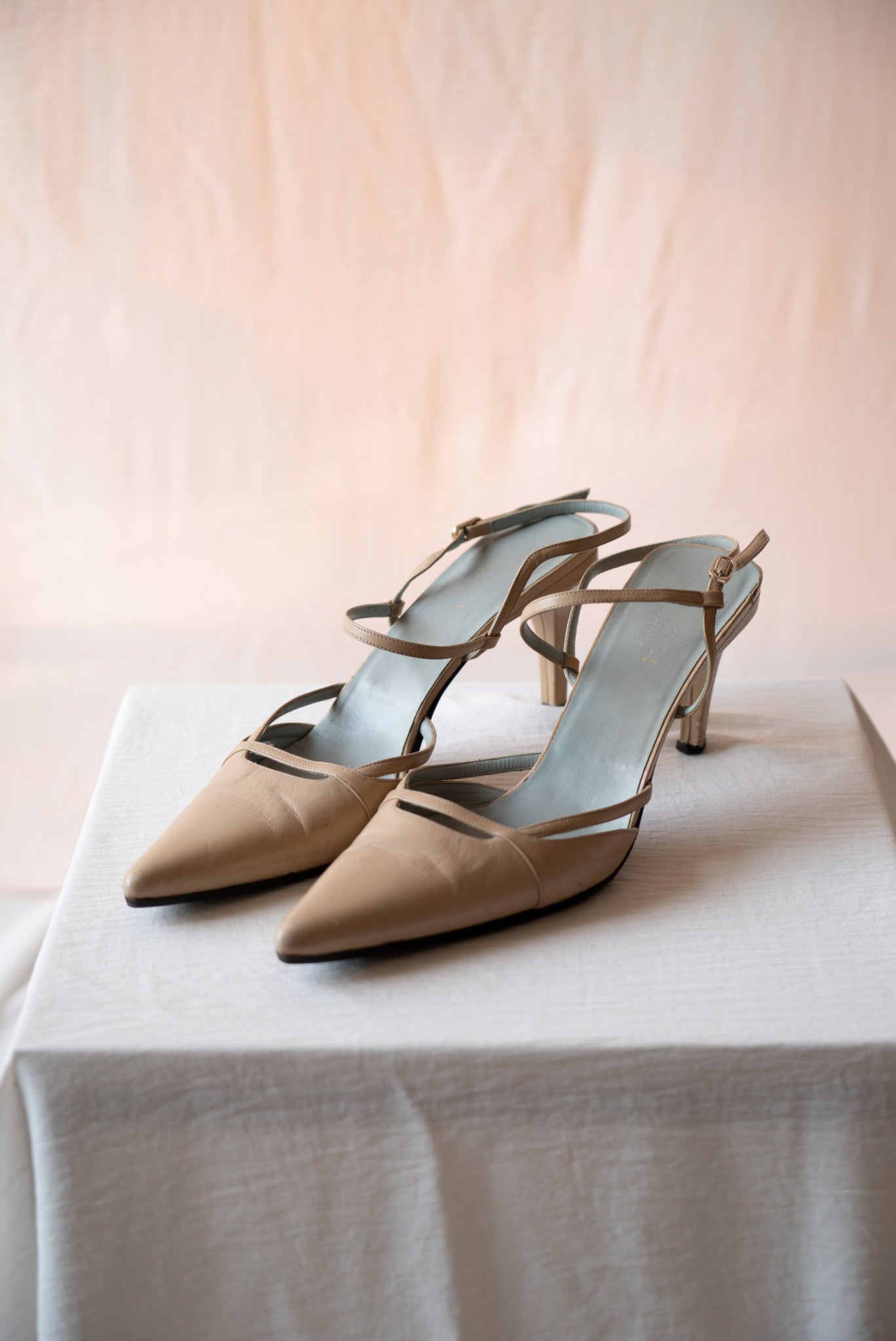 Gucci Slingback Tan Heels