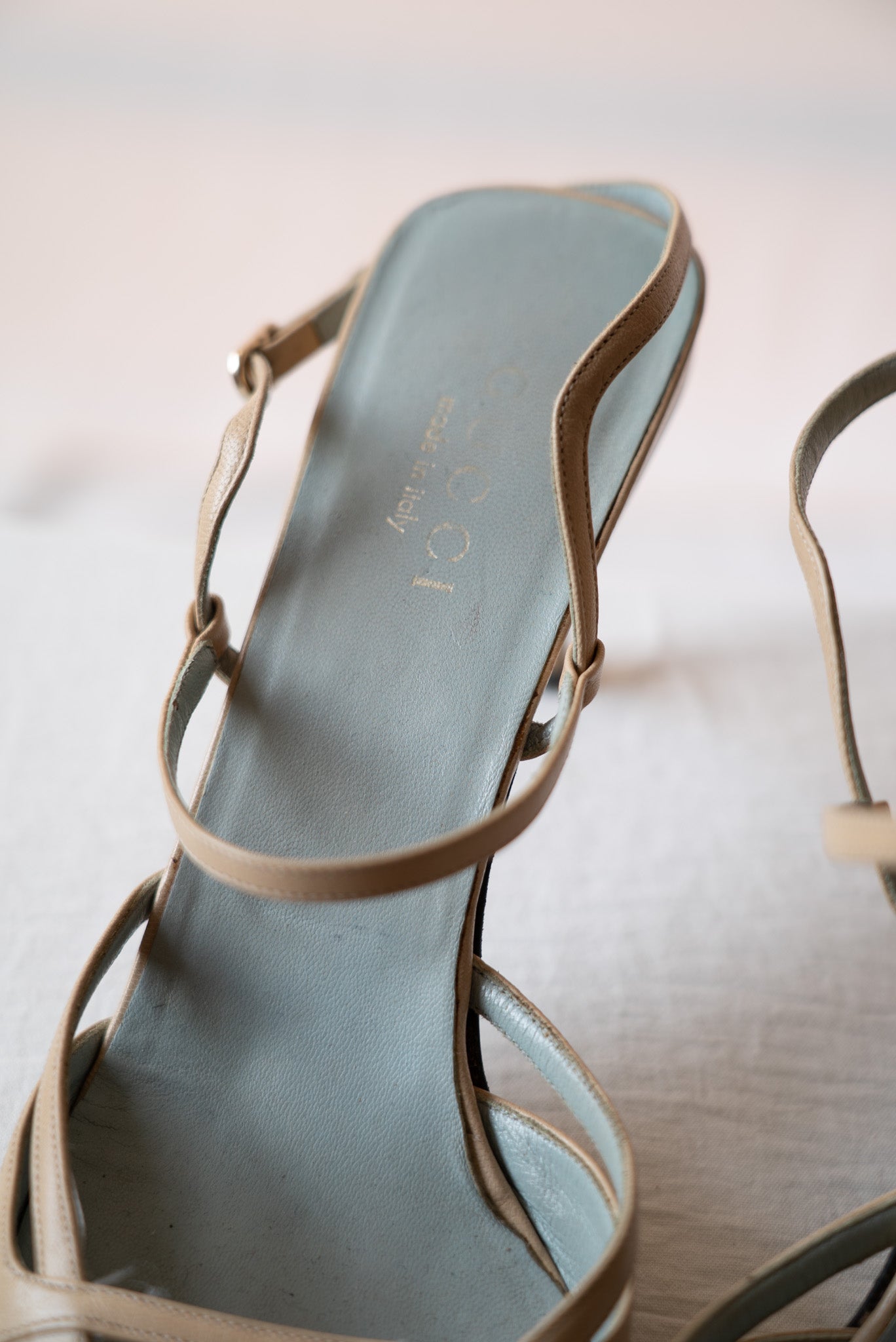 Gucci Slingback Tan Heels