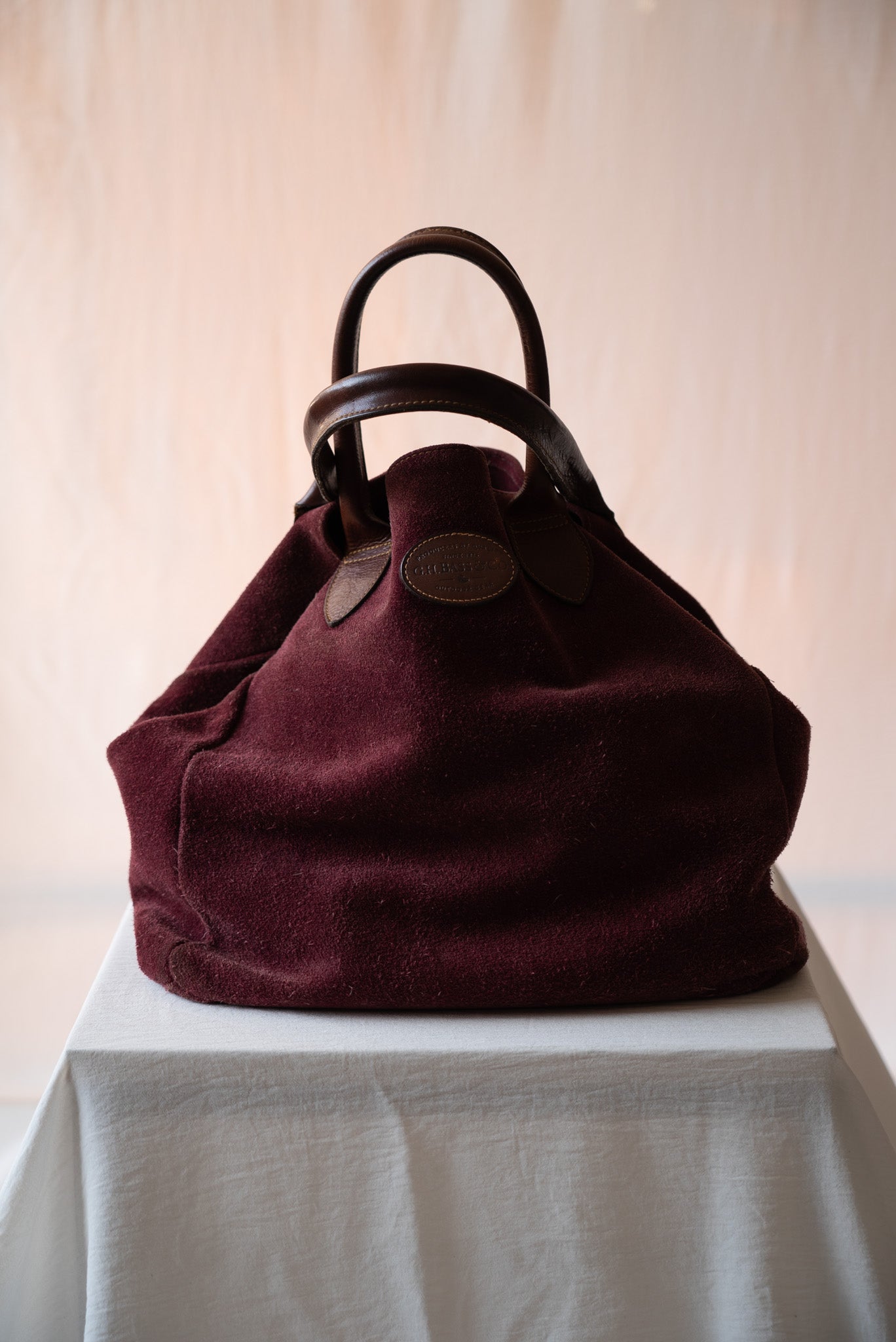 Suede Burgundy Handbag