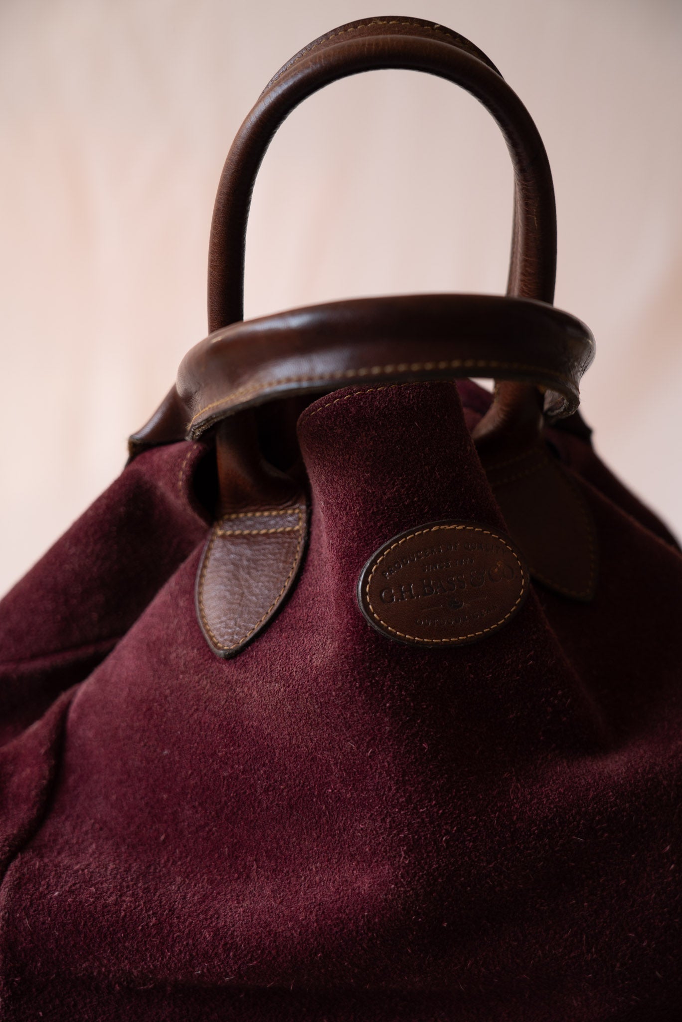 Suede Burgundy Handbag