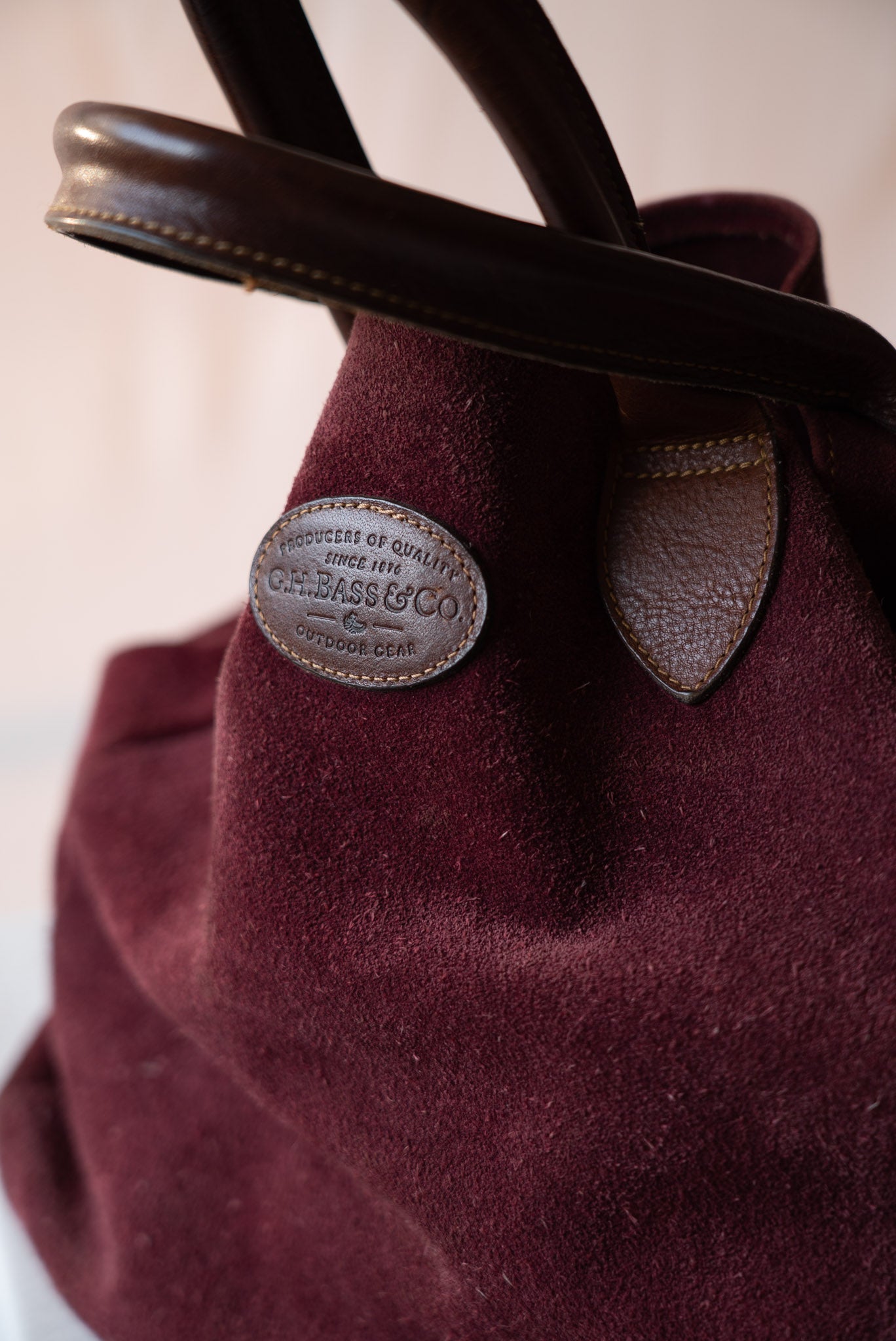 Suede Burgundy Handbag