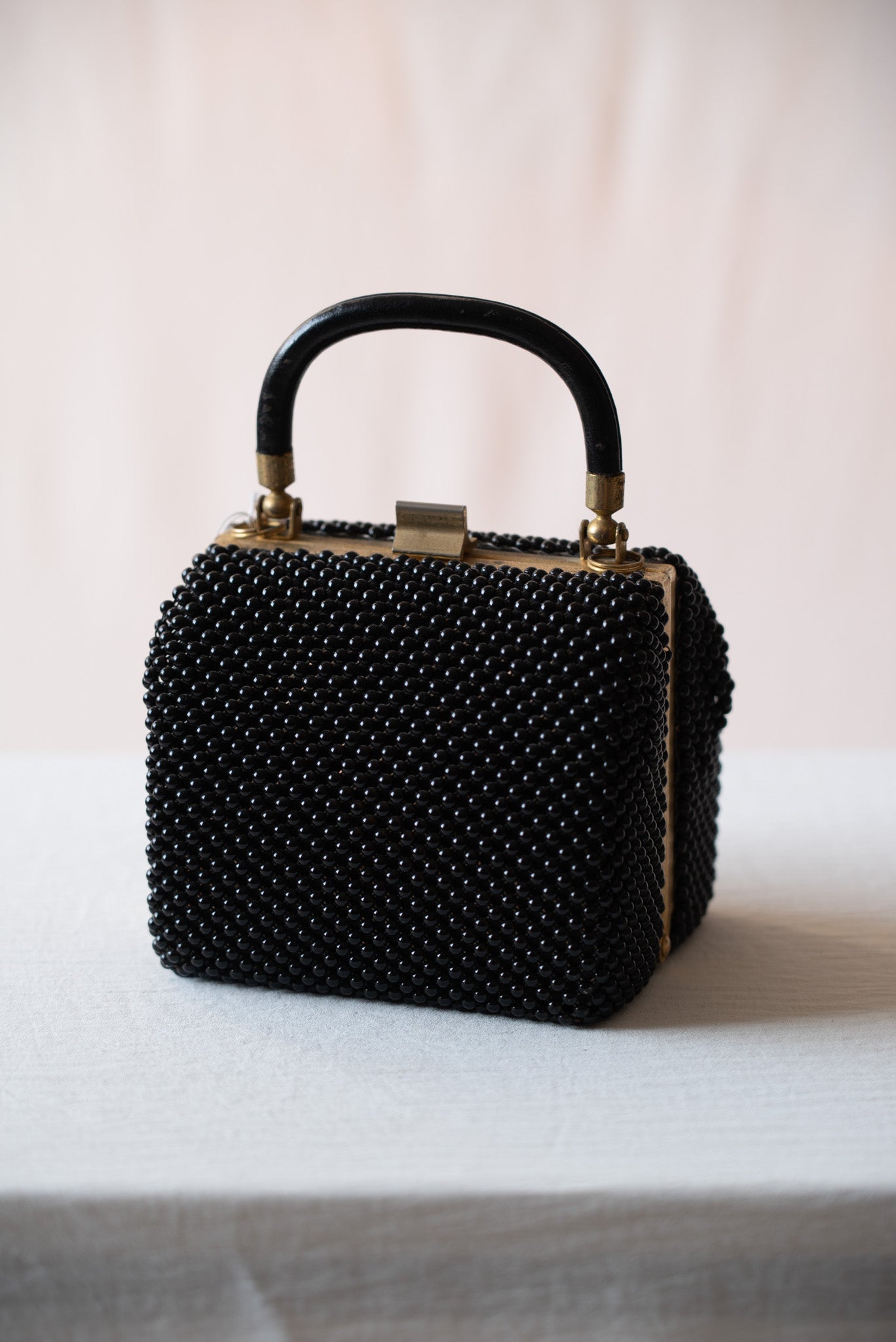 Mini Black Beaded Bag