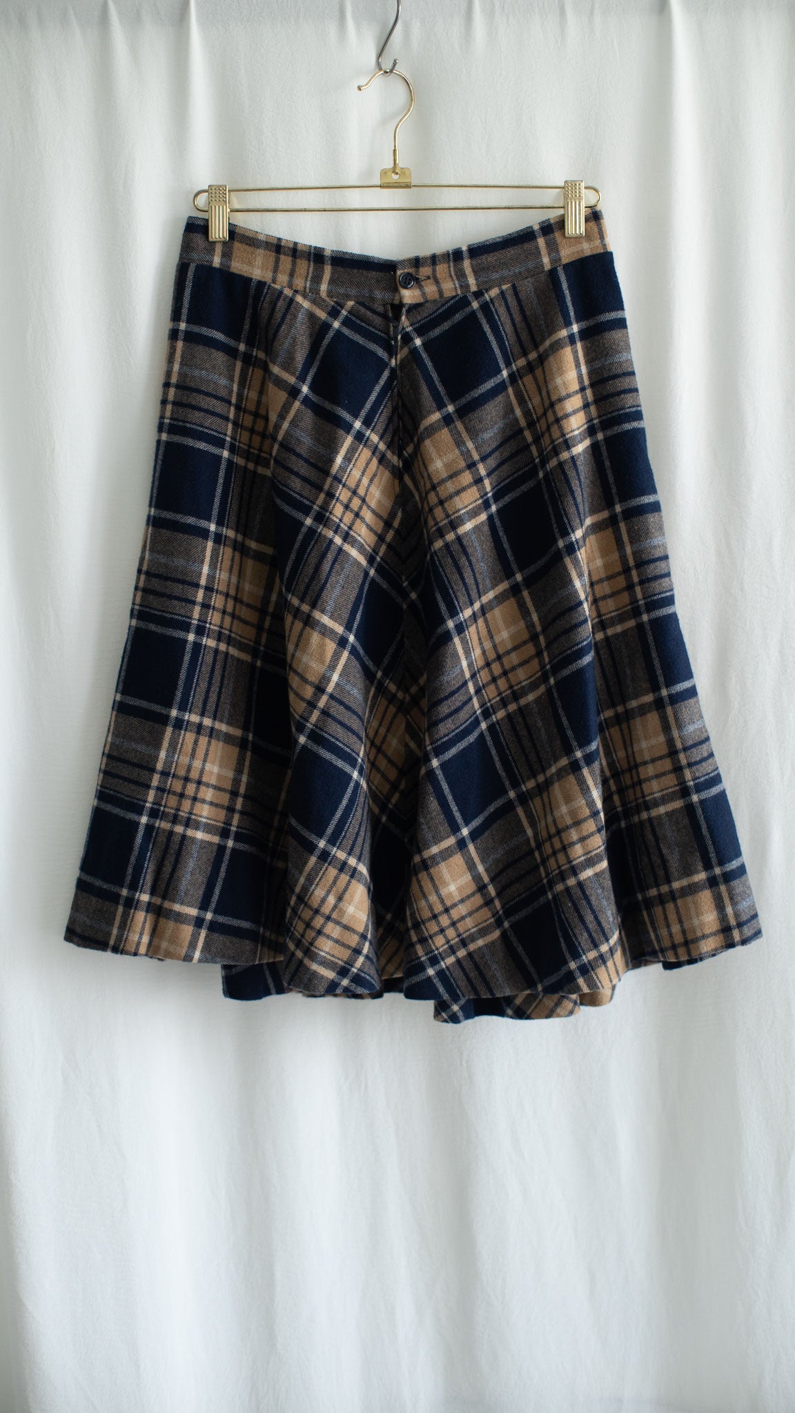 Plaid Wool Skirt