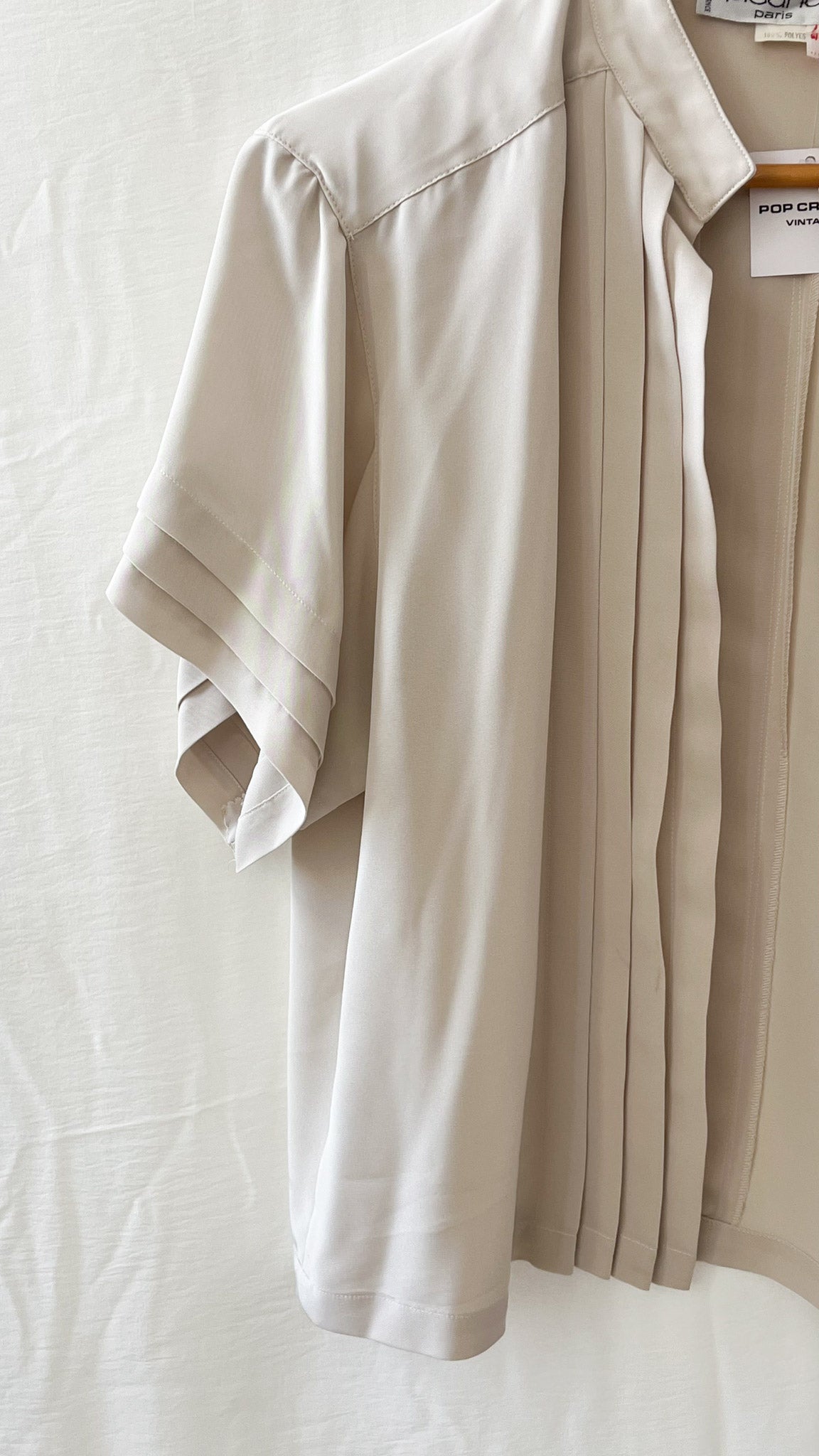 Pleated Open Blouse