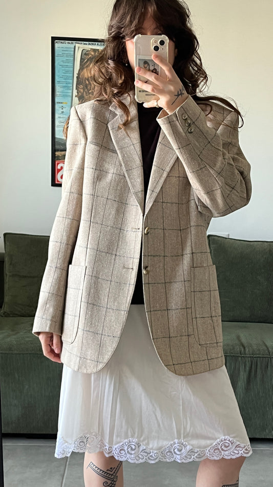 Checkered Israeli Vintage Jacket - Uzi