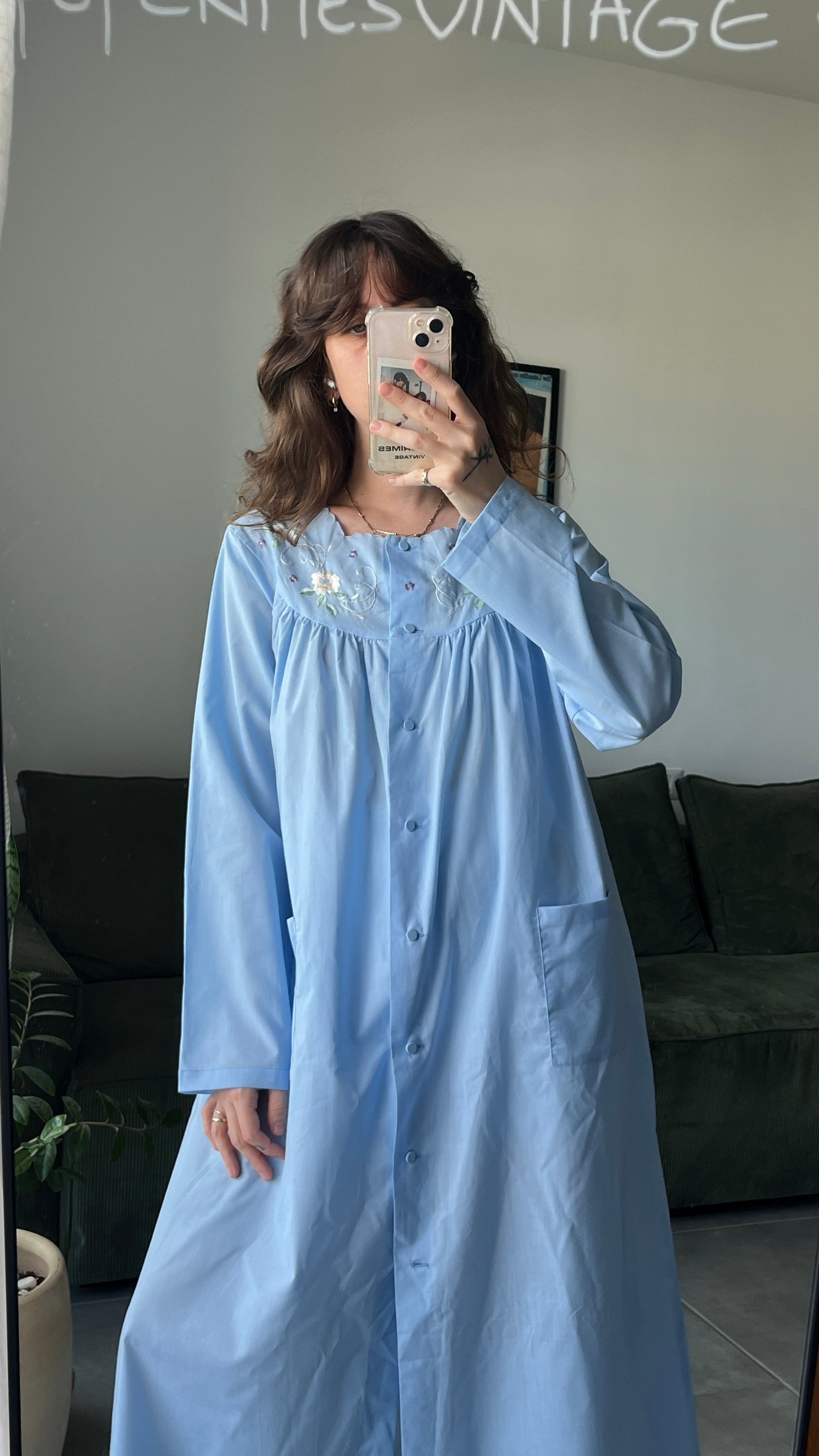 Long Embroidered Nightgown