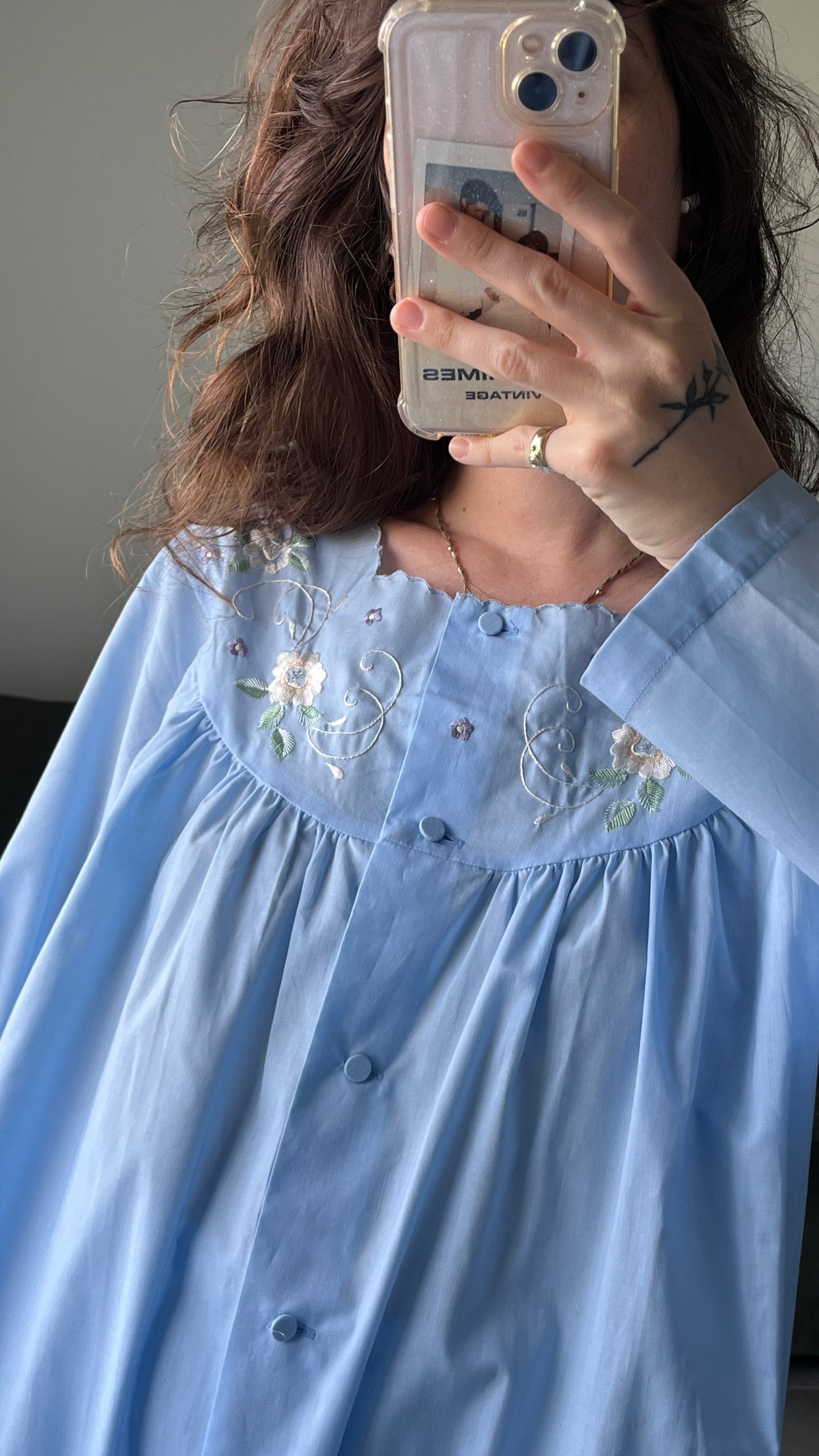 Long Embroidered Nightgown