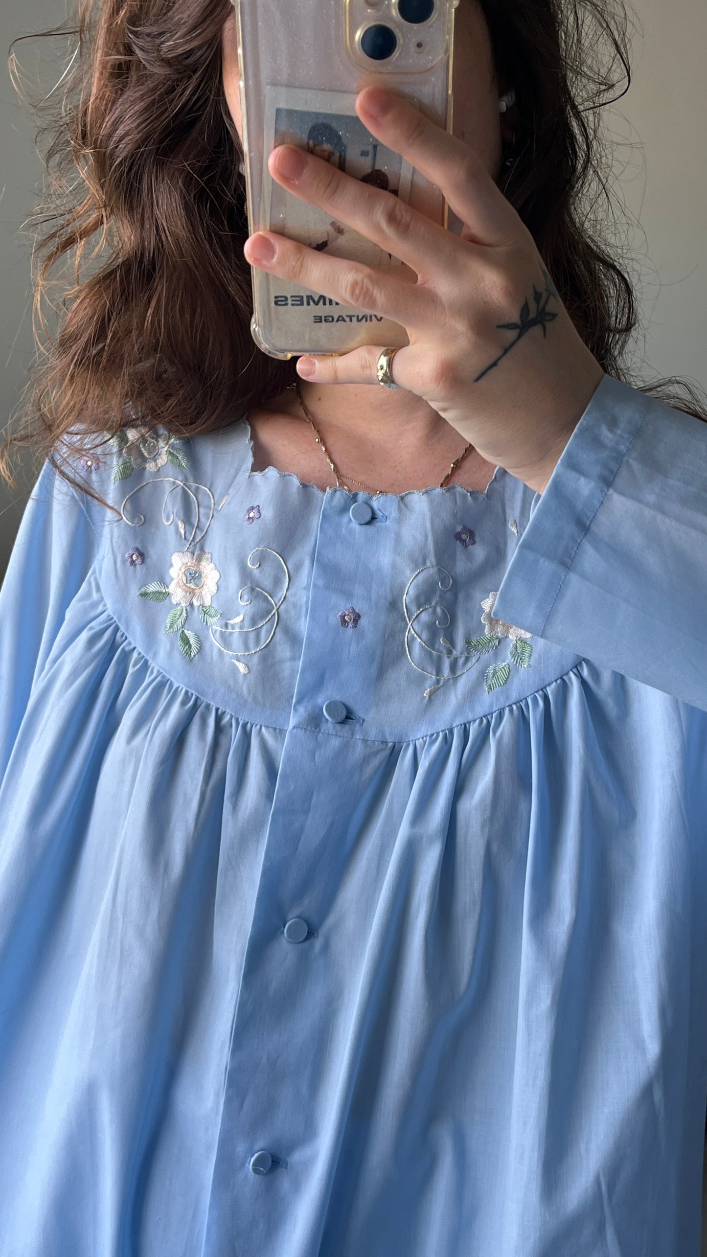 Long Embroidered Nightgown