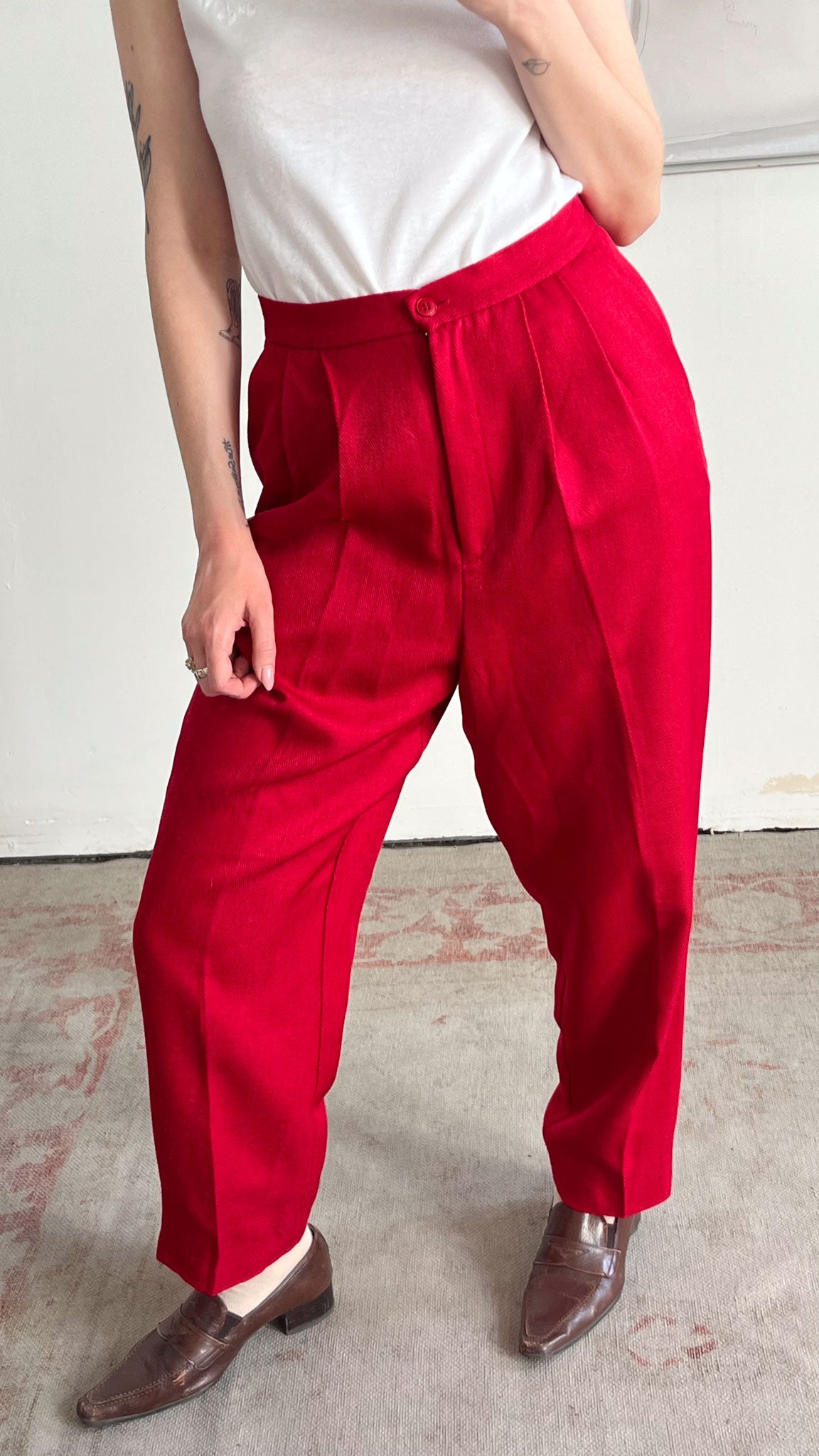 Tailored Red Pants
