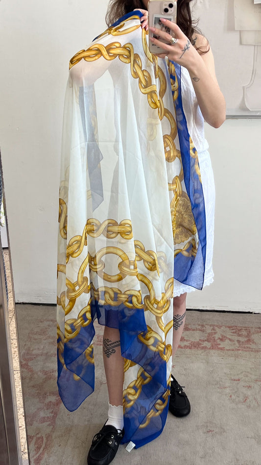 Chain Print Mesh Sarong / Scarf