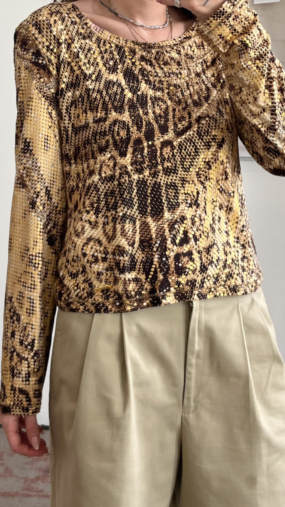 Snake Print Shirt Roberto Cavalli Y2K