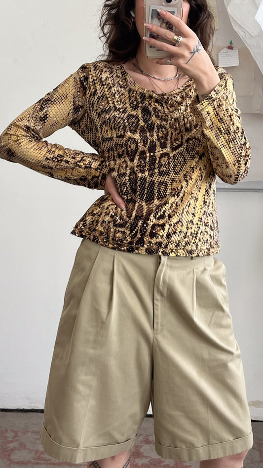 Snake Print Shirt Roberto Cavalli Y2K