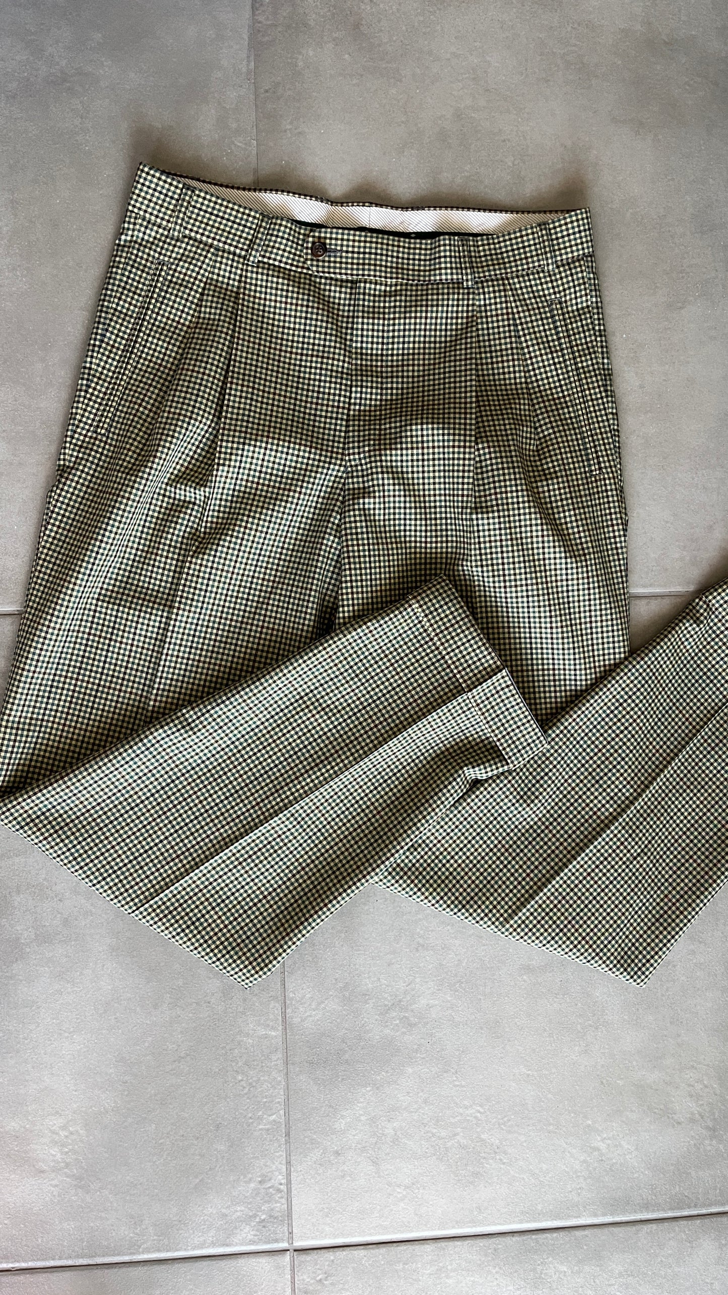 Checked Tailored Pants