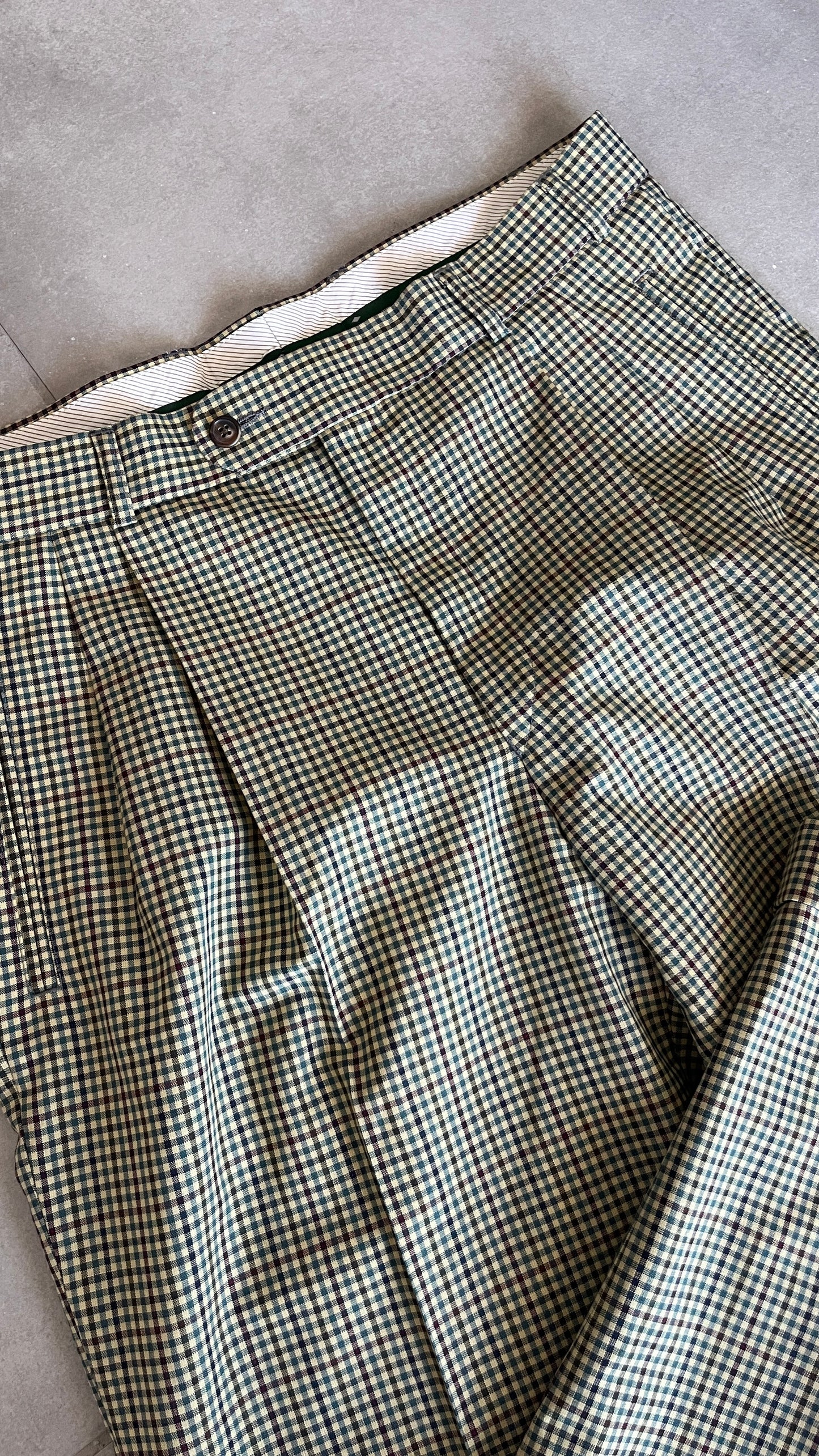 Checked Tailored Pants