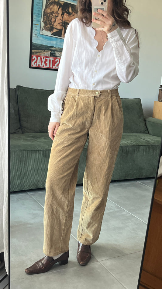 Benetton Mid-Rise Corduroy Pants