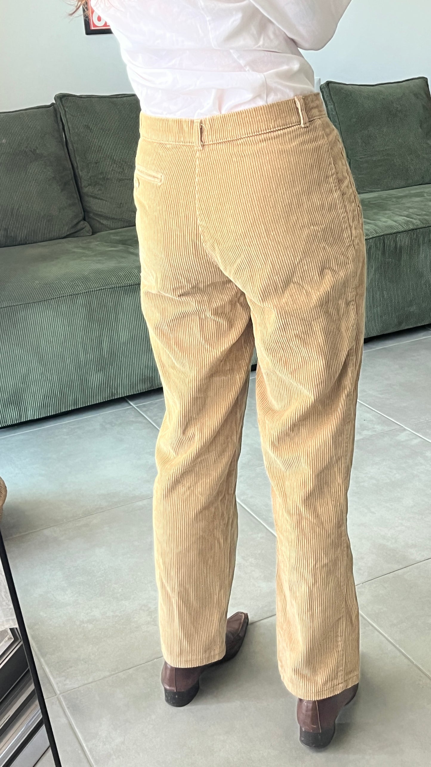 Benetton Mid-Rise Corduroy Pants