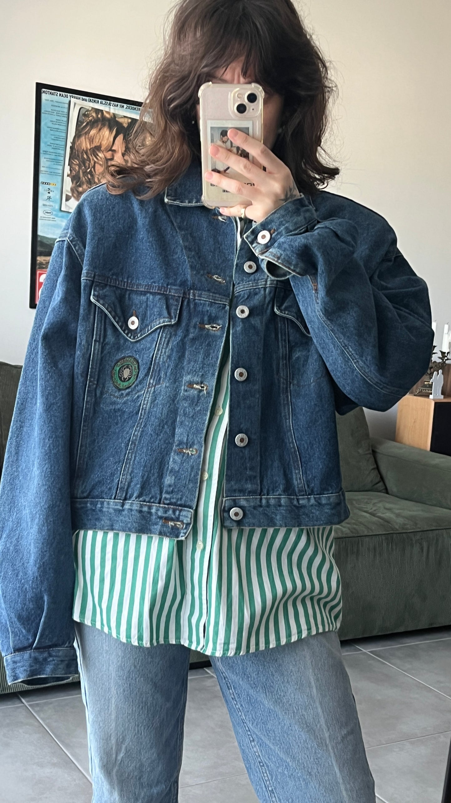 Dark Cropped Denim Jacket