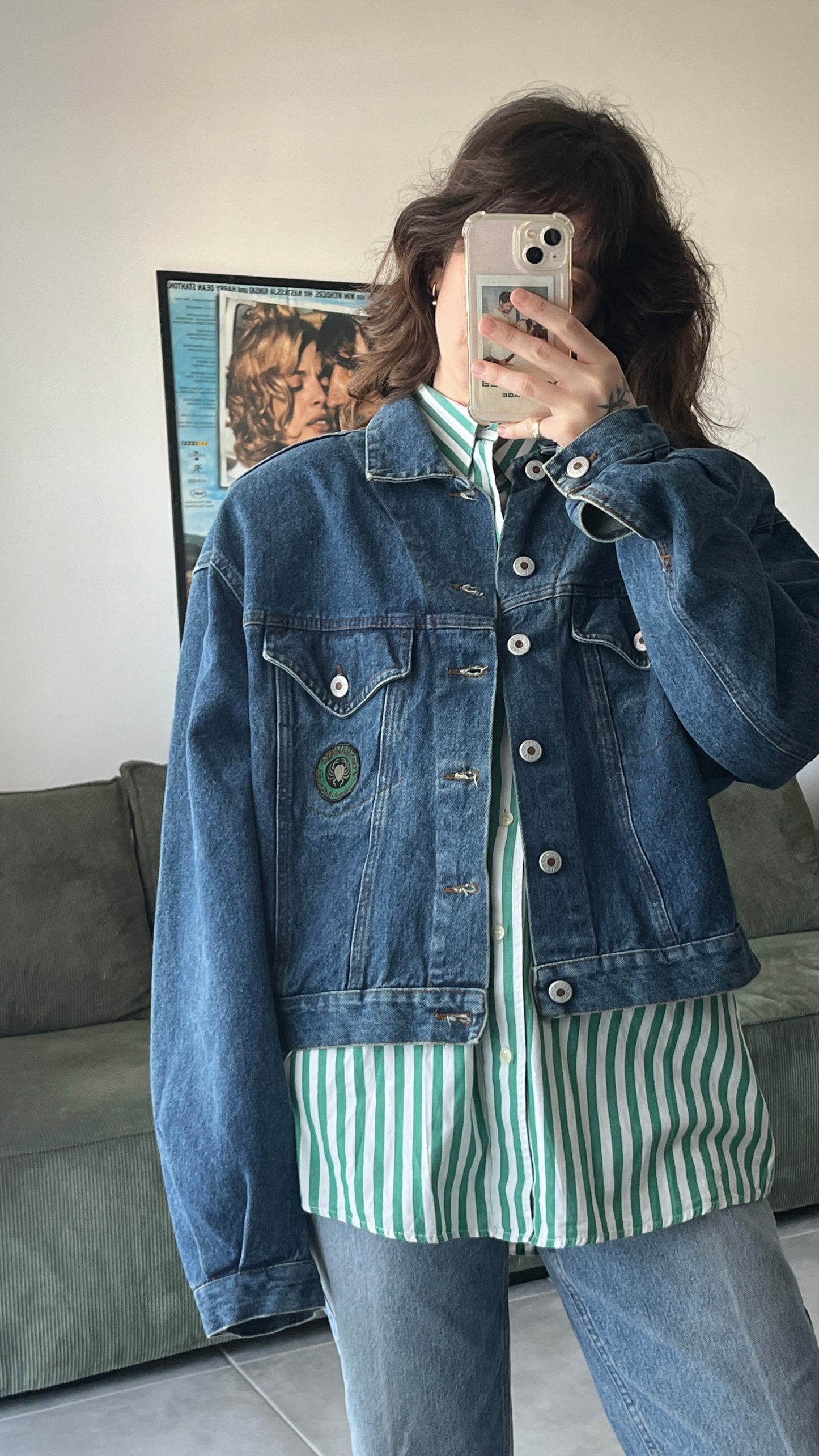 Dark Cropped Denim Jacket