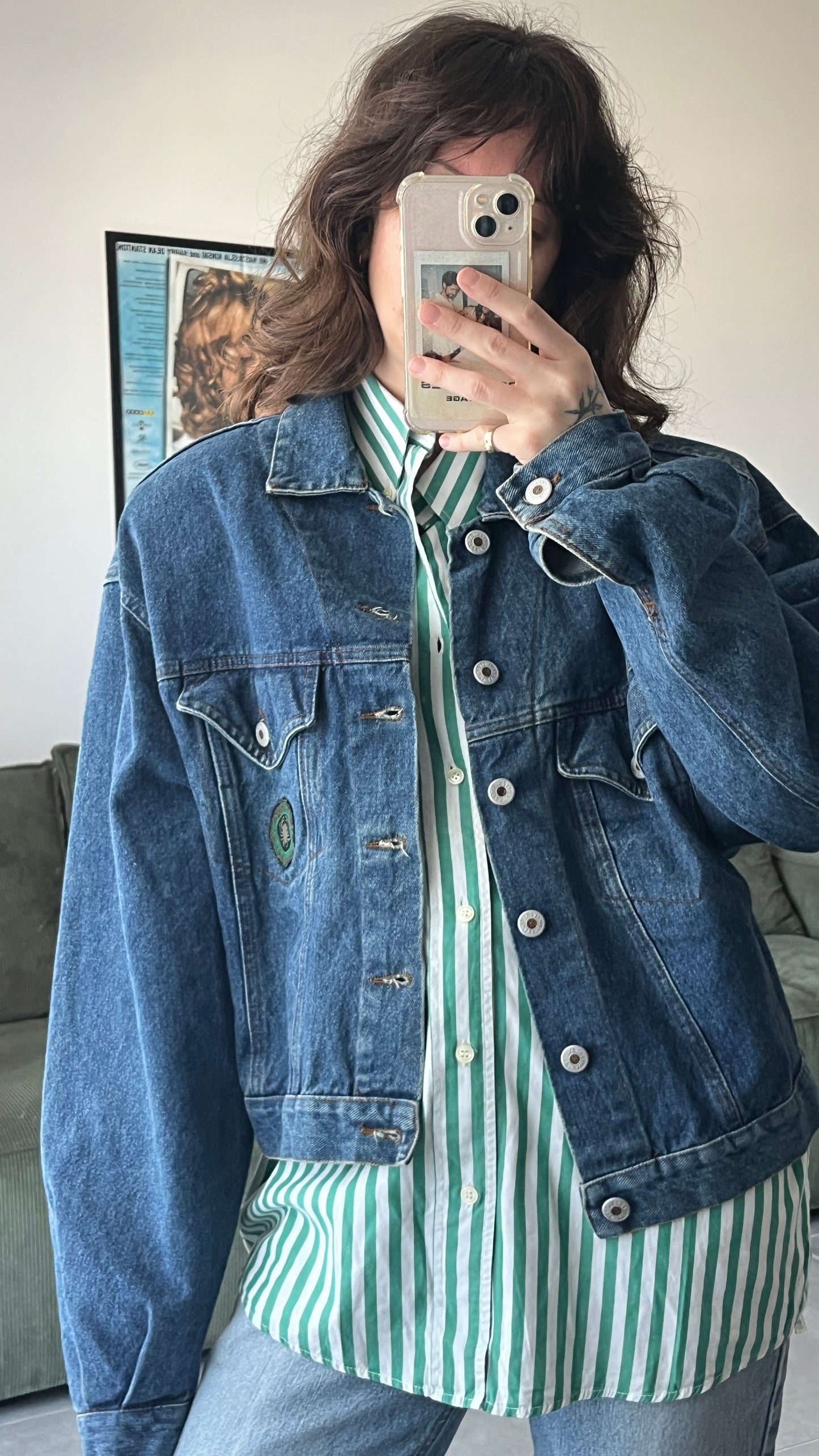 Dark Cropped Denim Jacket