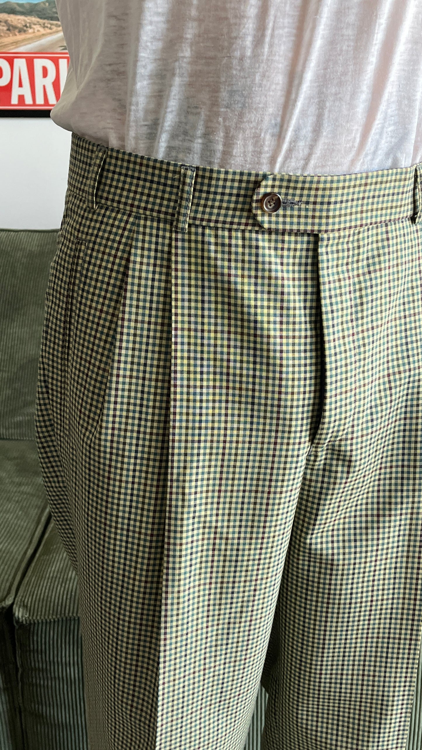 Checked Tailored Pants