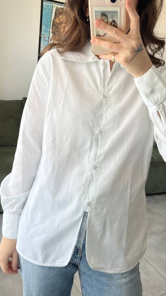 Embroidered Button-Up Shirt
