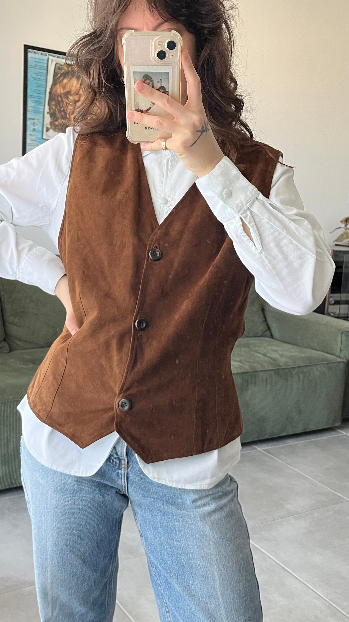 Brown Suede Vest